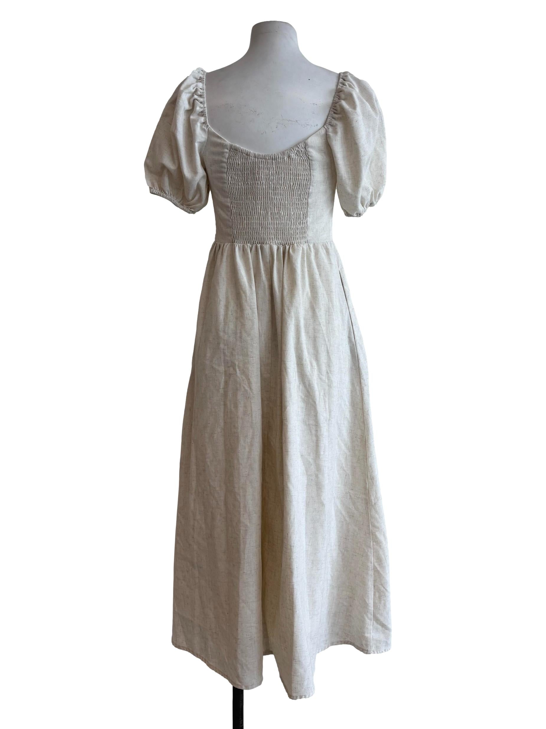 Merino Fitted Bodice Princess Sleeve Dress