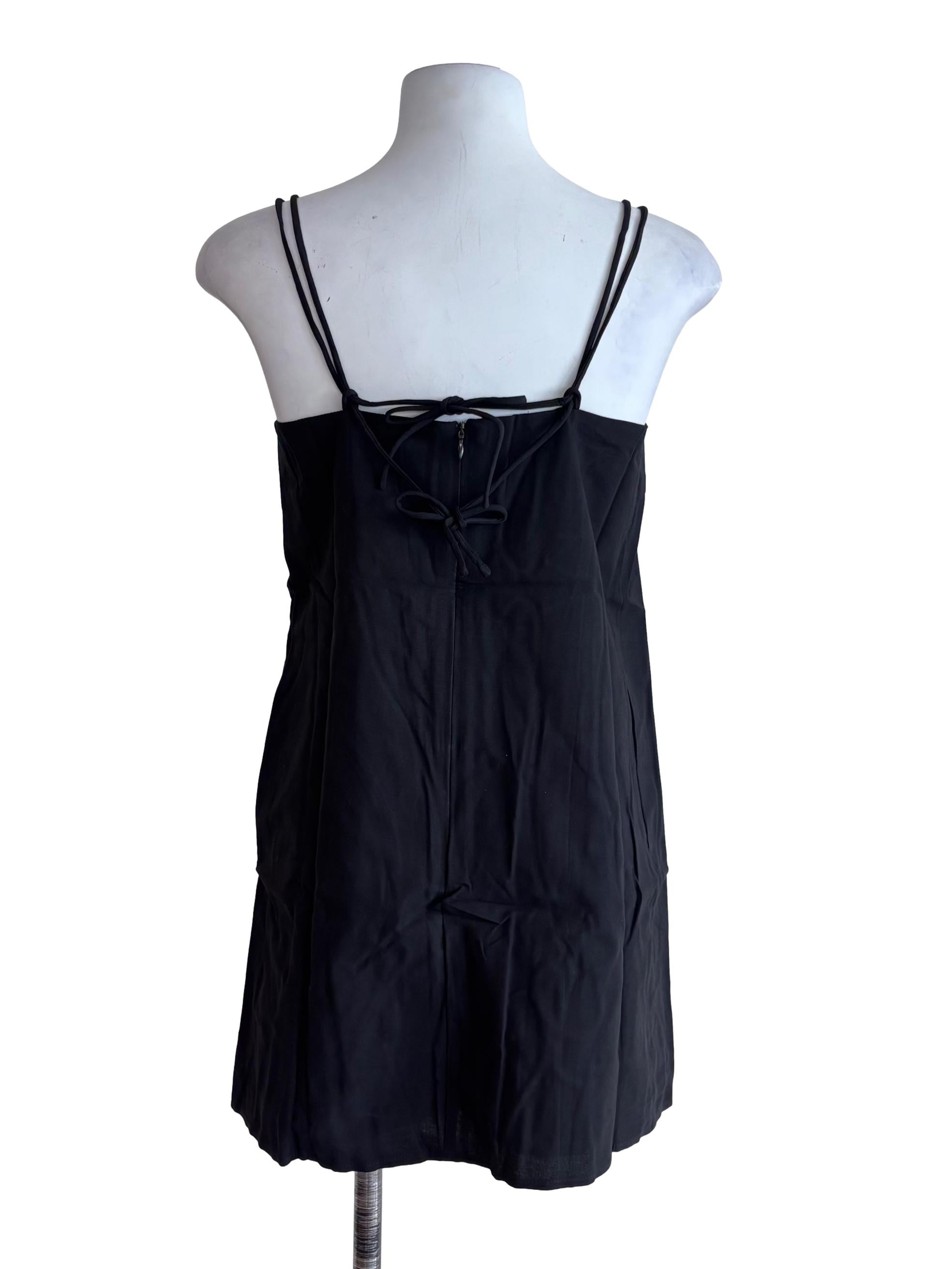 Black Ambrose Linen Basic Dress