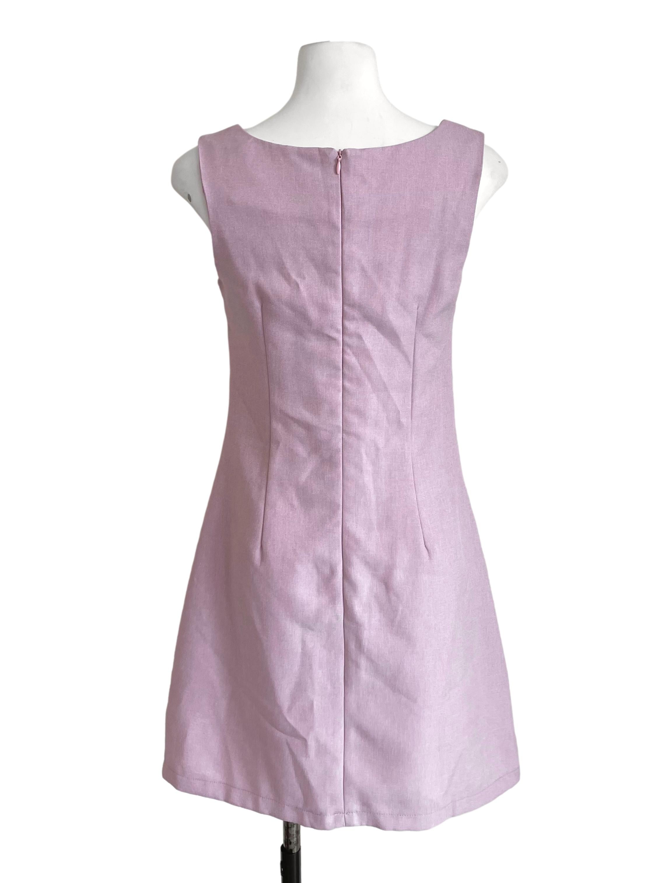 Blush Pink Square Neck Dress