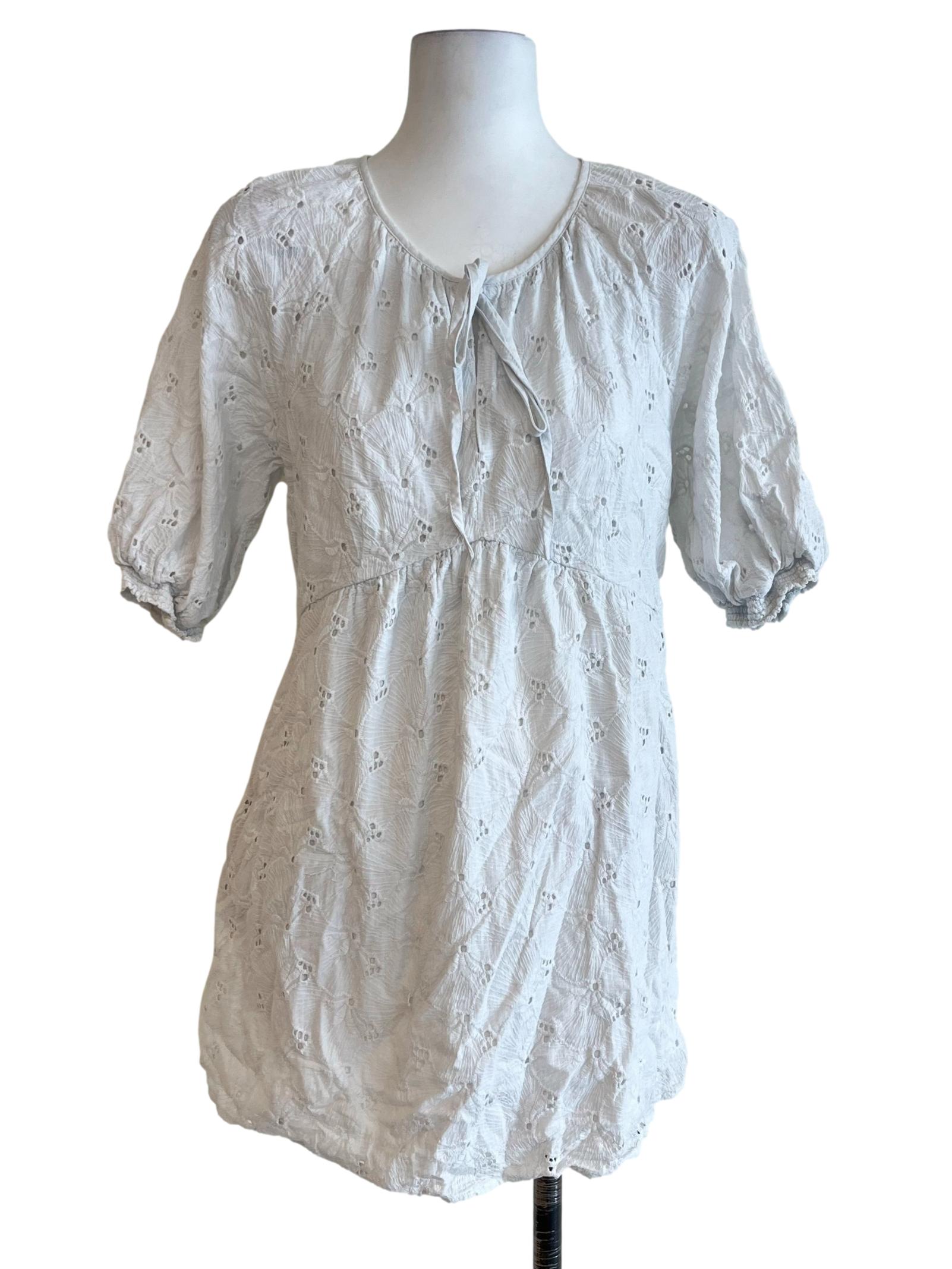 Snow White Eyelet Mini Dress