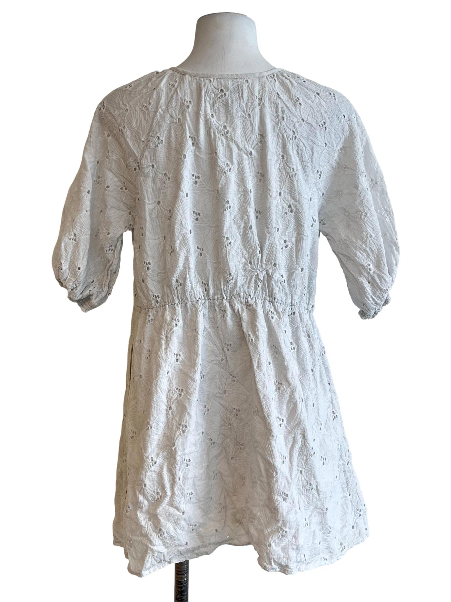 Snow White Eyelet Mini Dress