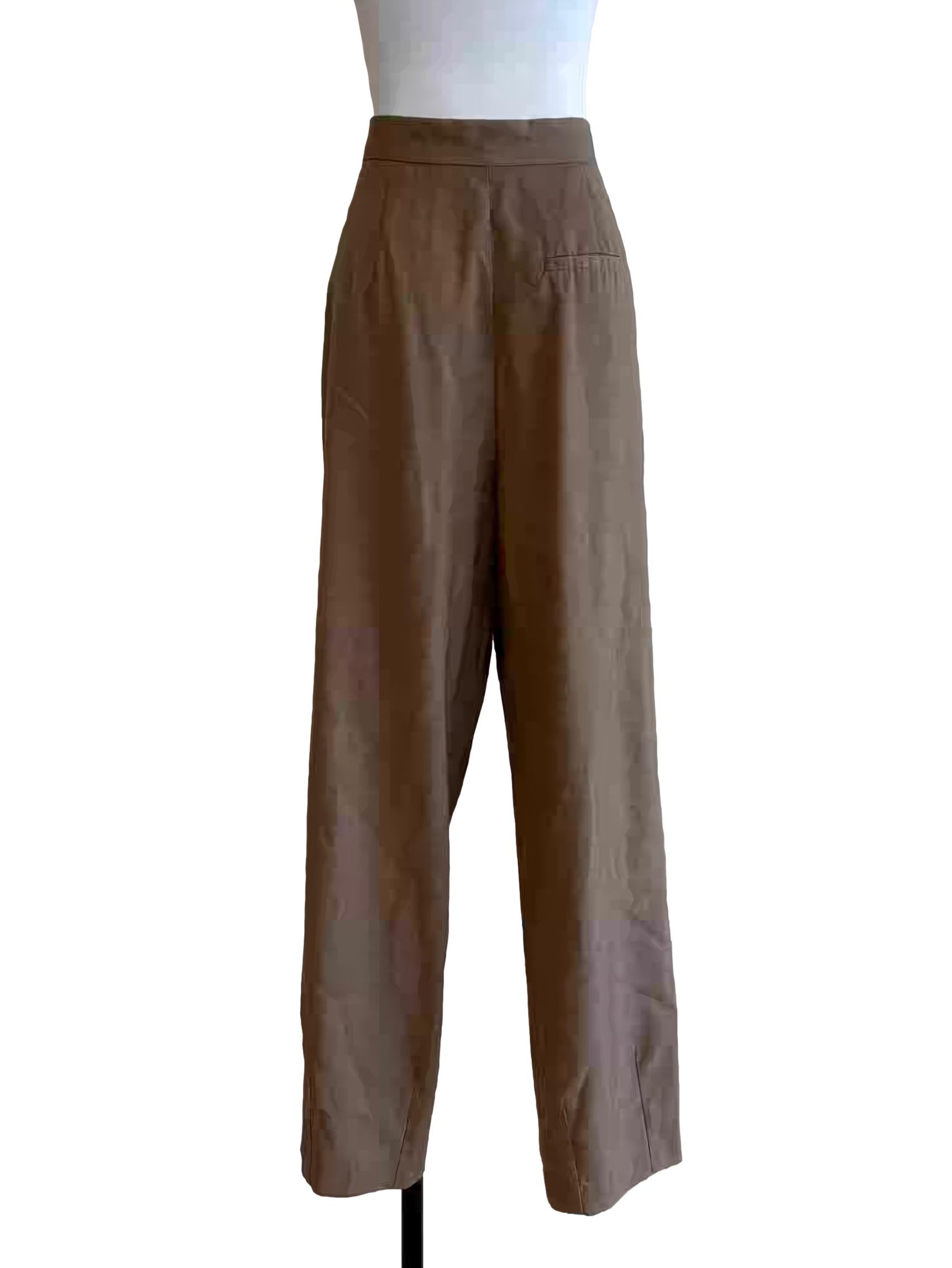 Latte Brown Straight Pants