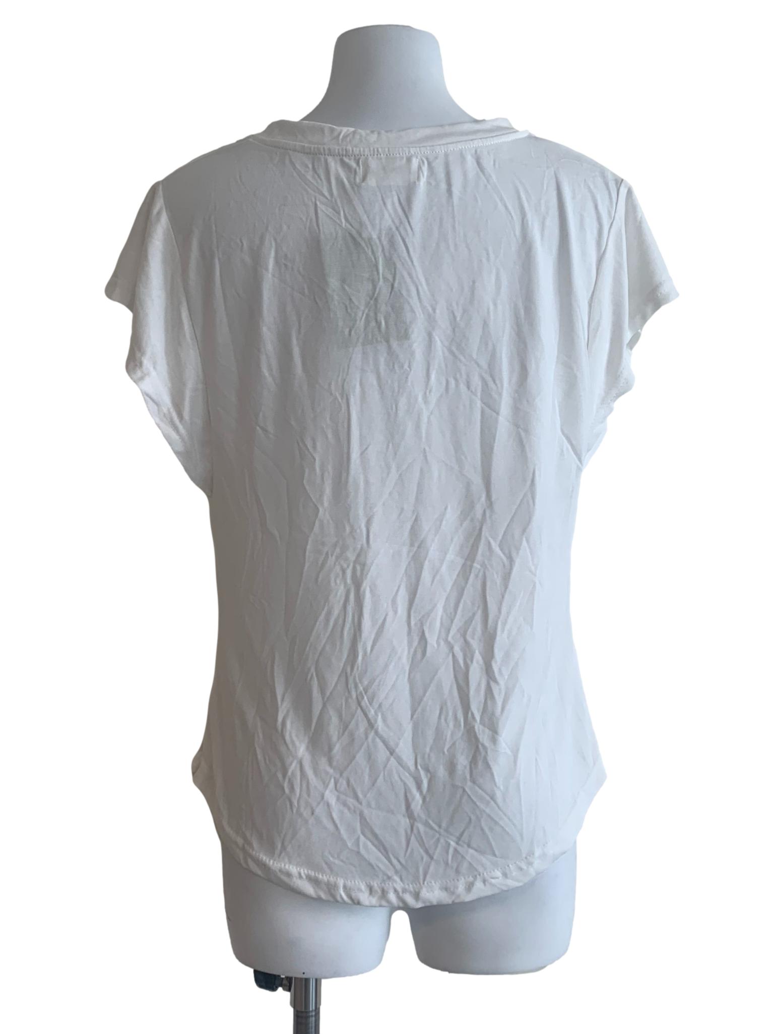 Pearl White Drop Shoulder Top