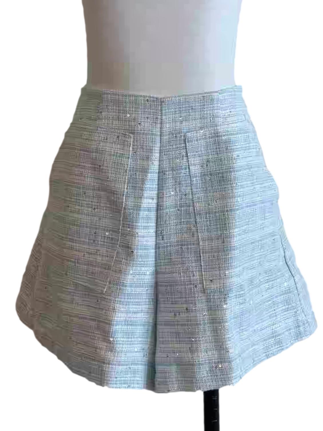 Baby Blue Sequin Shorts