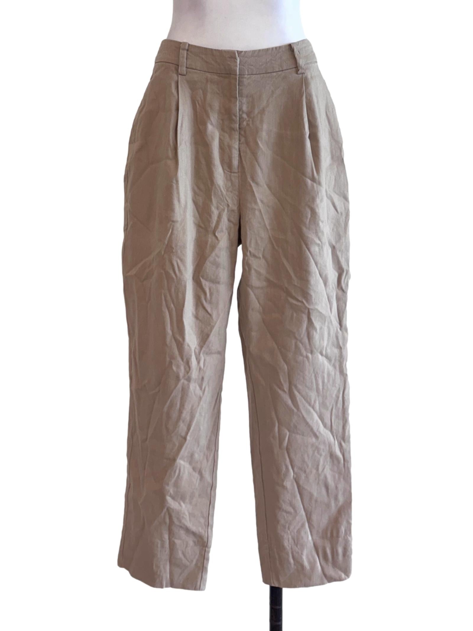 Flaxen Yellow Casual Long Pants OSN