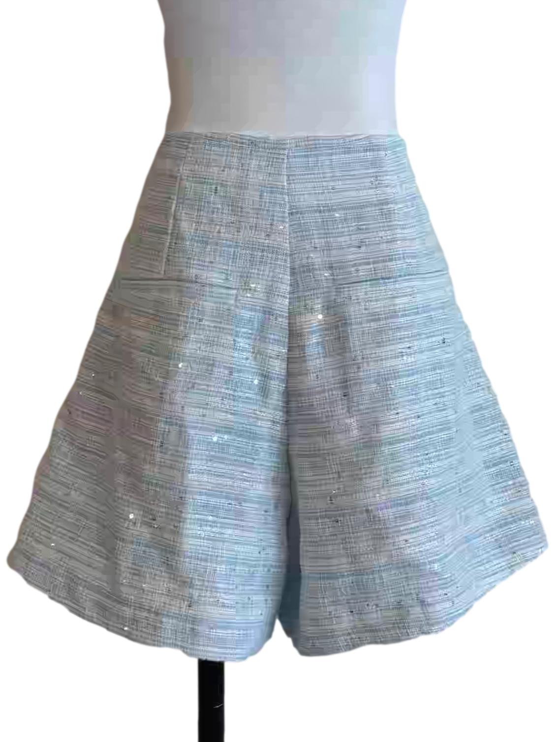 Baby Blue Sequin Shorts