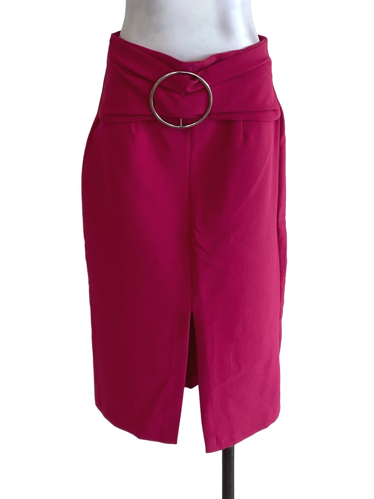 Zara Pink Buckle Skirt | REFASH