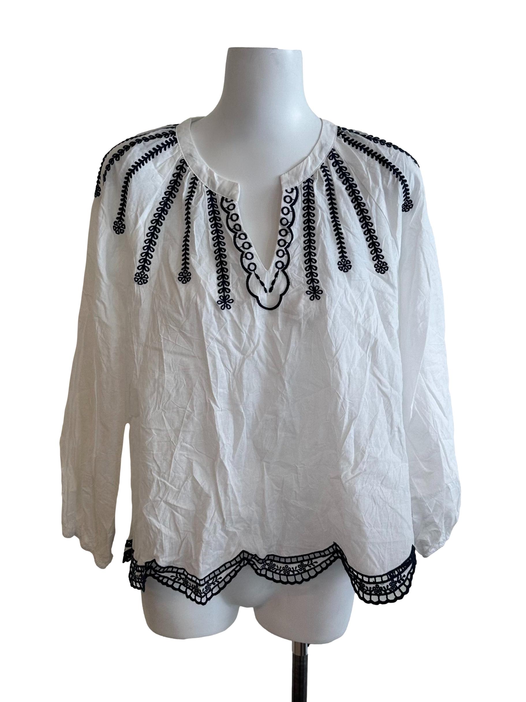 Pure White Embroidery Blouse