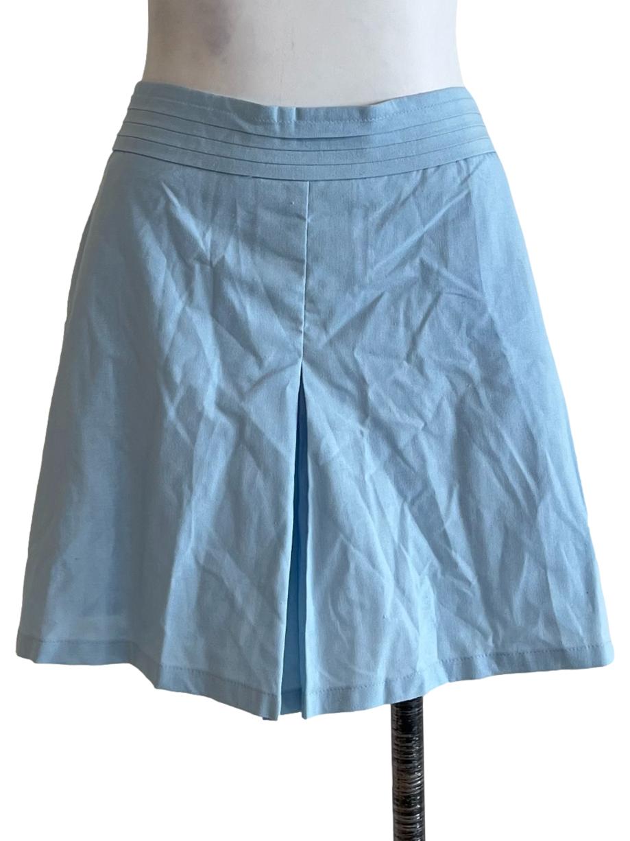 Sky Blue Pleated Skorts