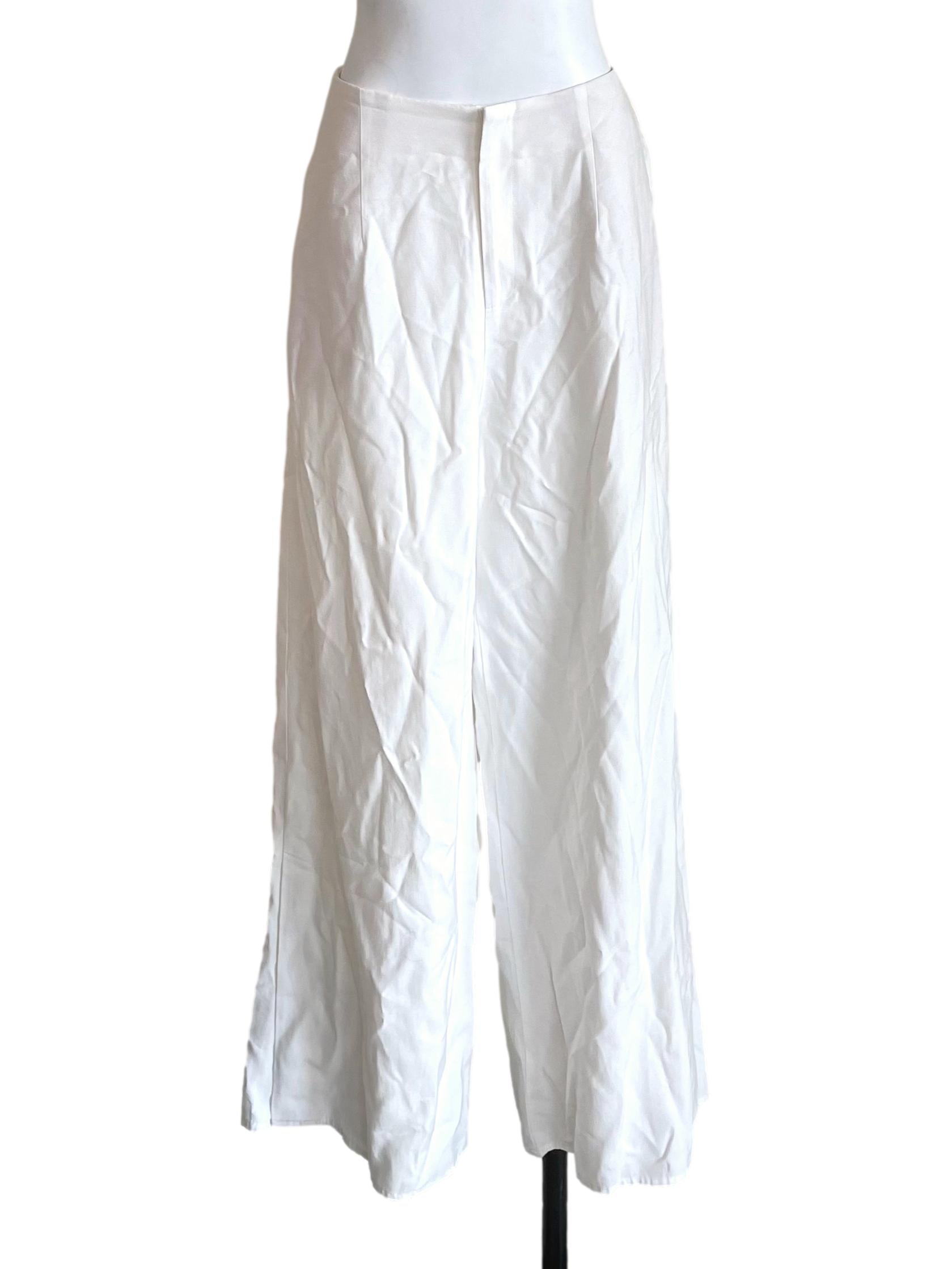 White Wide Leg Pants LB