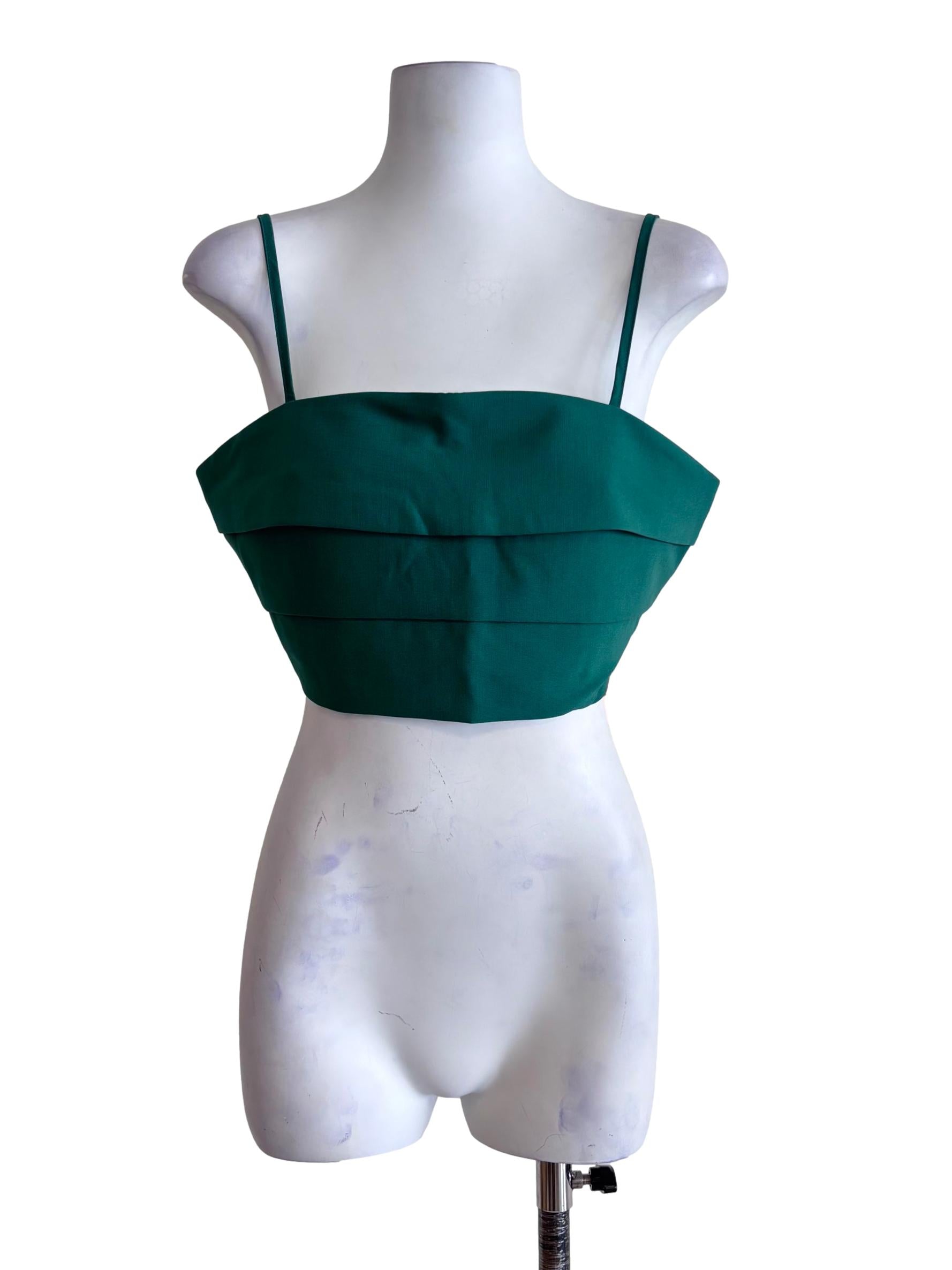 Green Winowa Tiered Padded Top