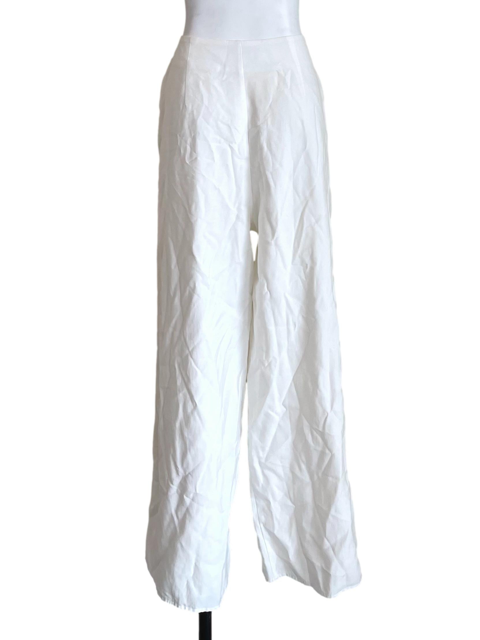 White Wide Leg Pants LB