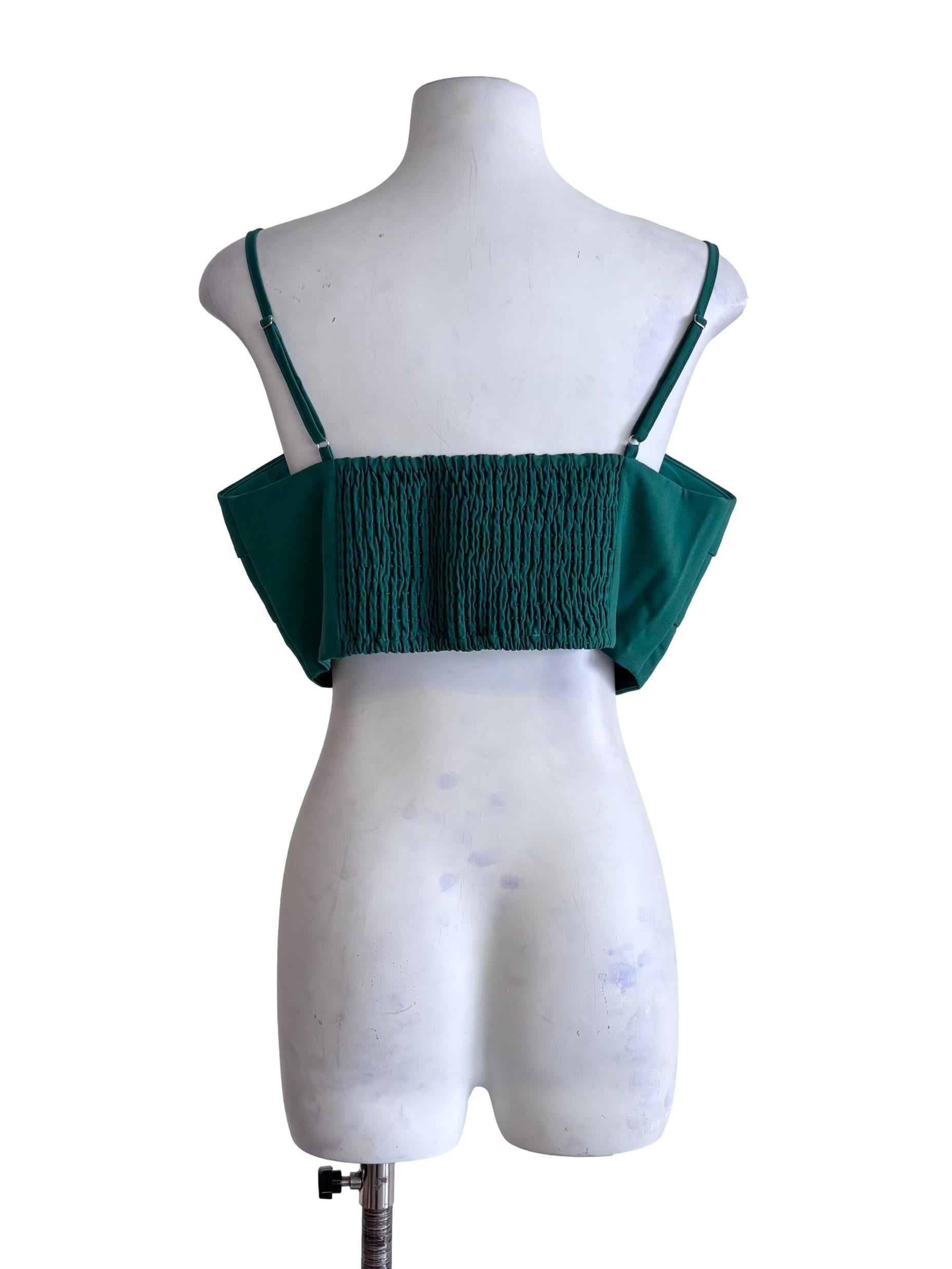 Green Winowa Tiered Padded Top