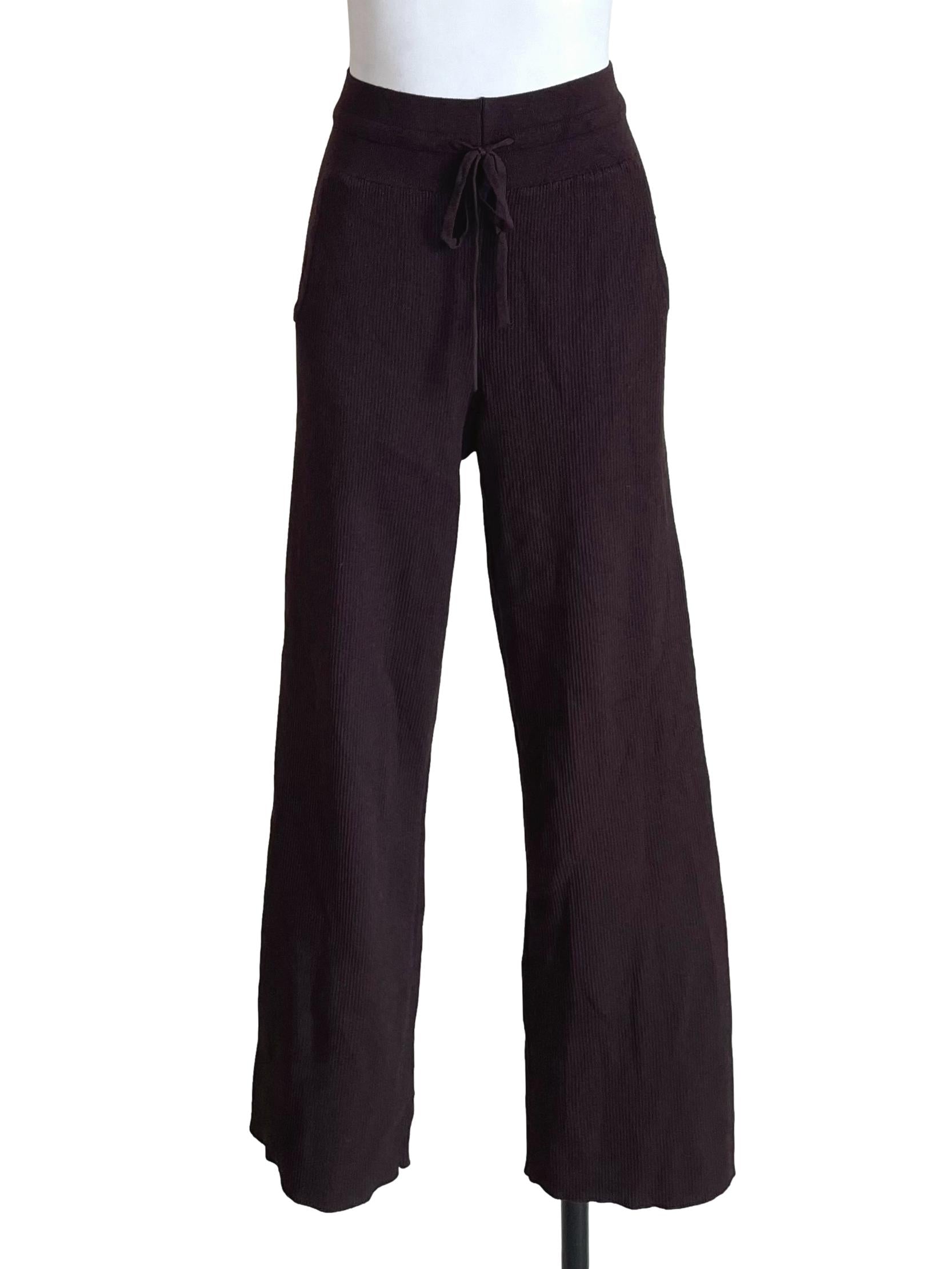 Chocolate Knit Easy Pants
