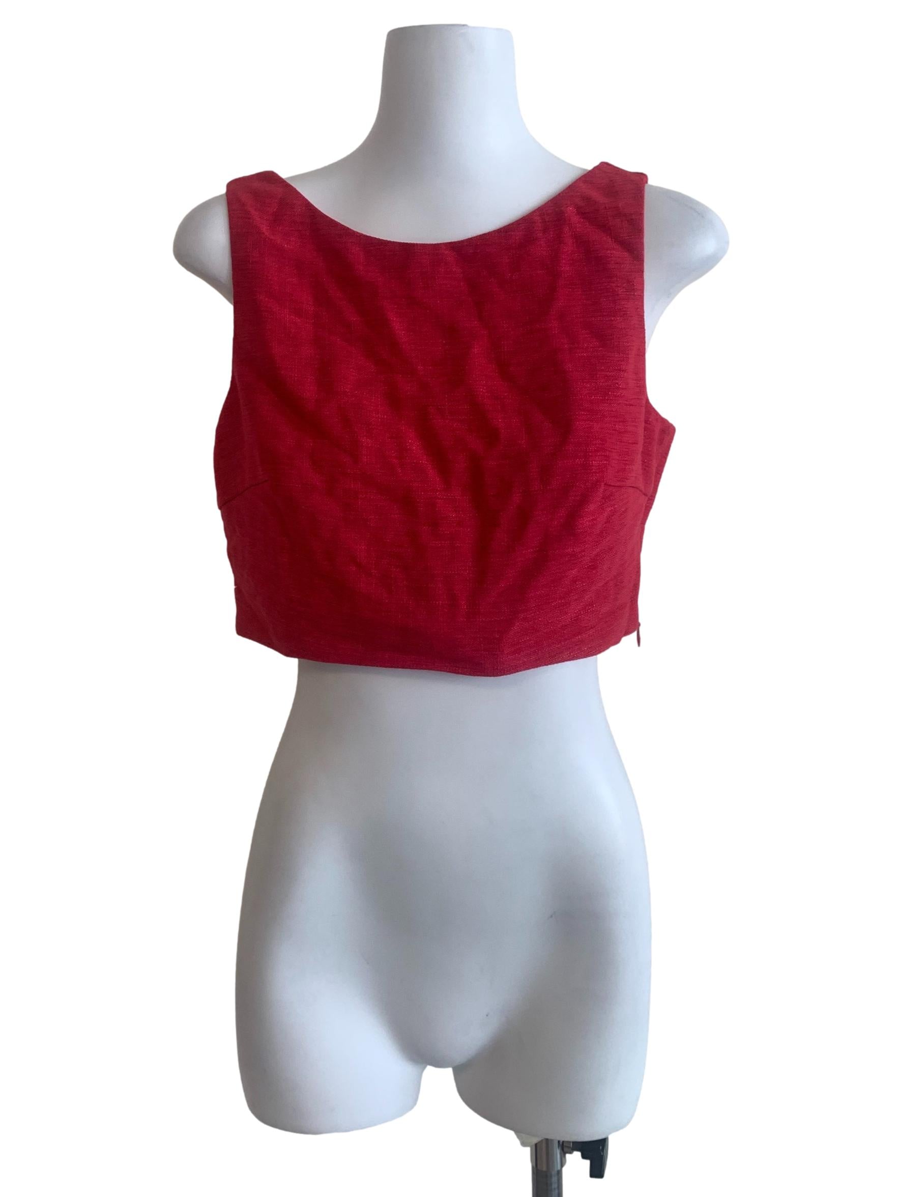 Scarlet Red Crop Top