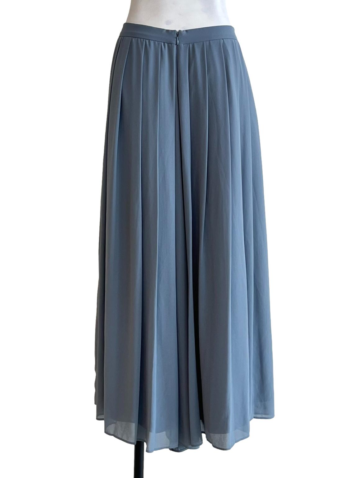 Slate Blue Tie-Waist Palazzo Pants