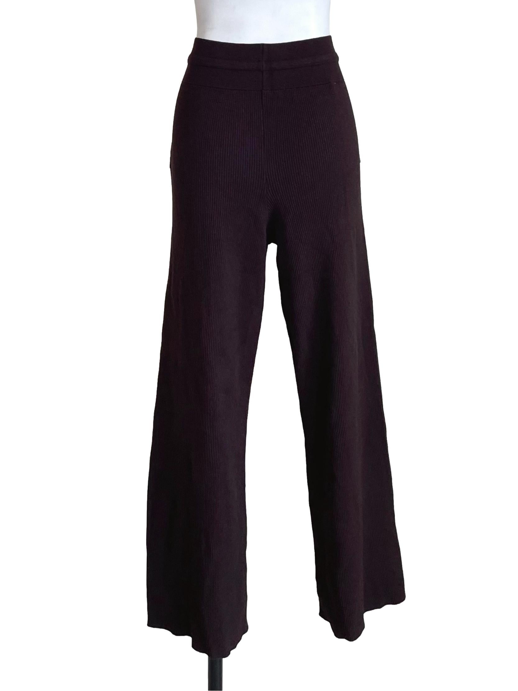 Chocolate Knit Easy Pants