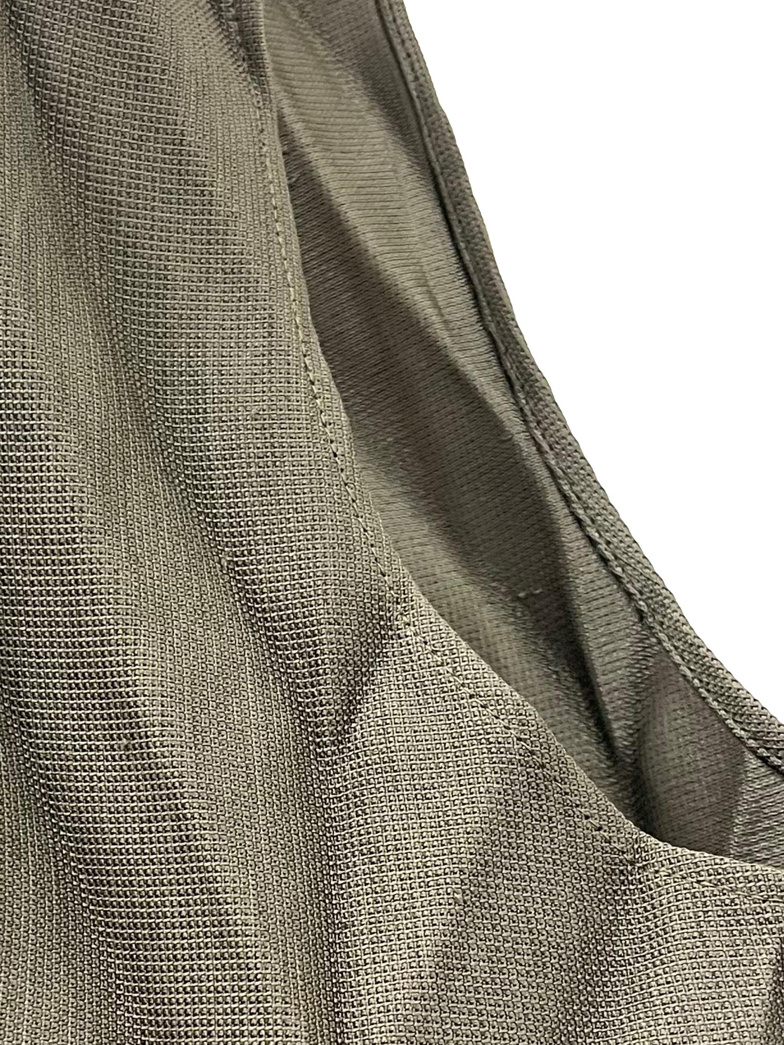 Green Stretchable Pleated Tote Bag With Tie Closure