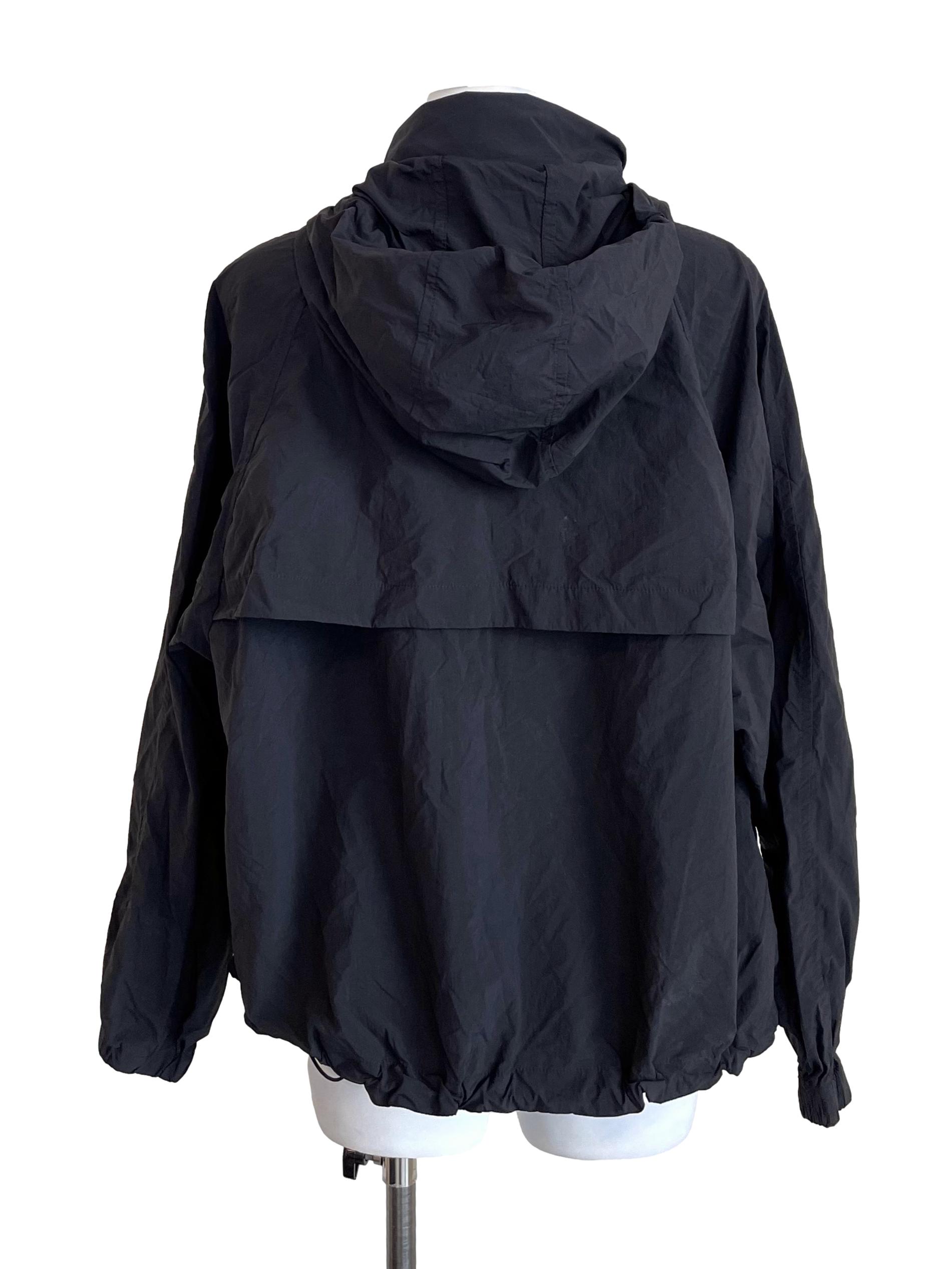 Black Hooded Wind Jacket