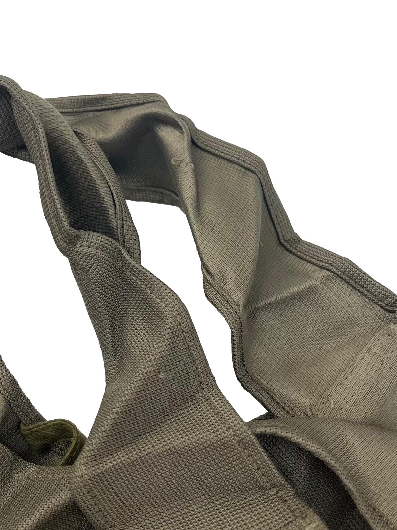 Green Stretchable Pleated Tote Bag With Tie Closure