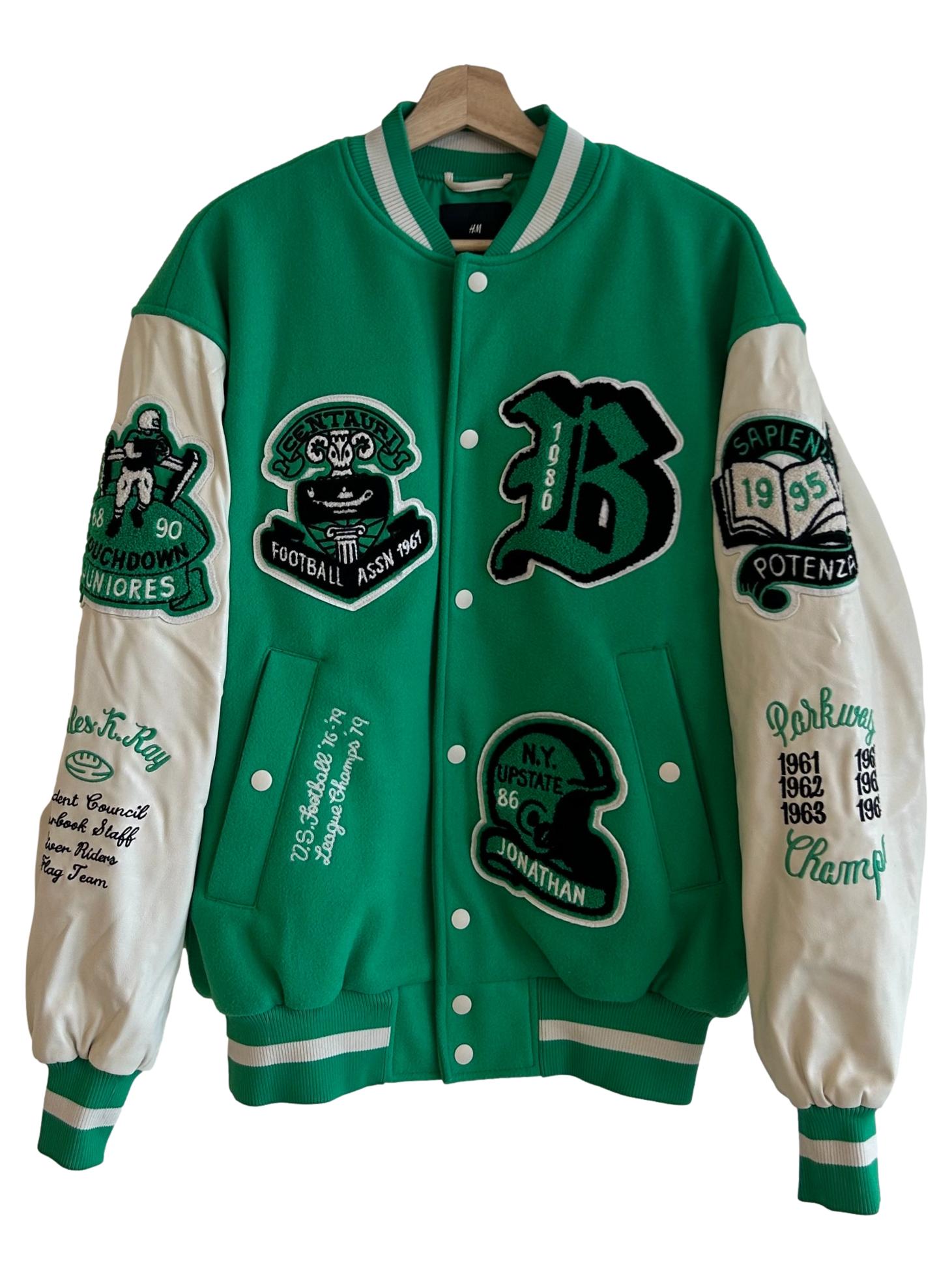 Green And White Varsity Jacket