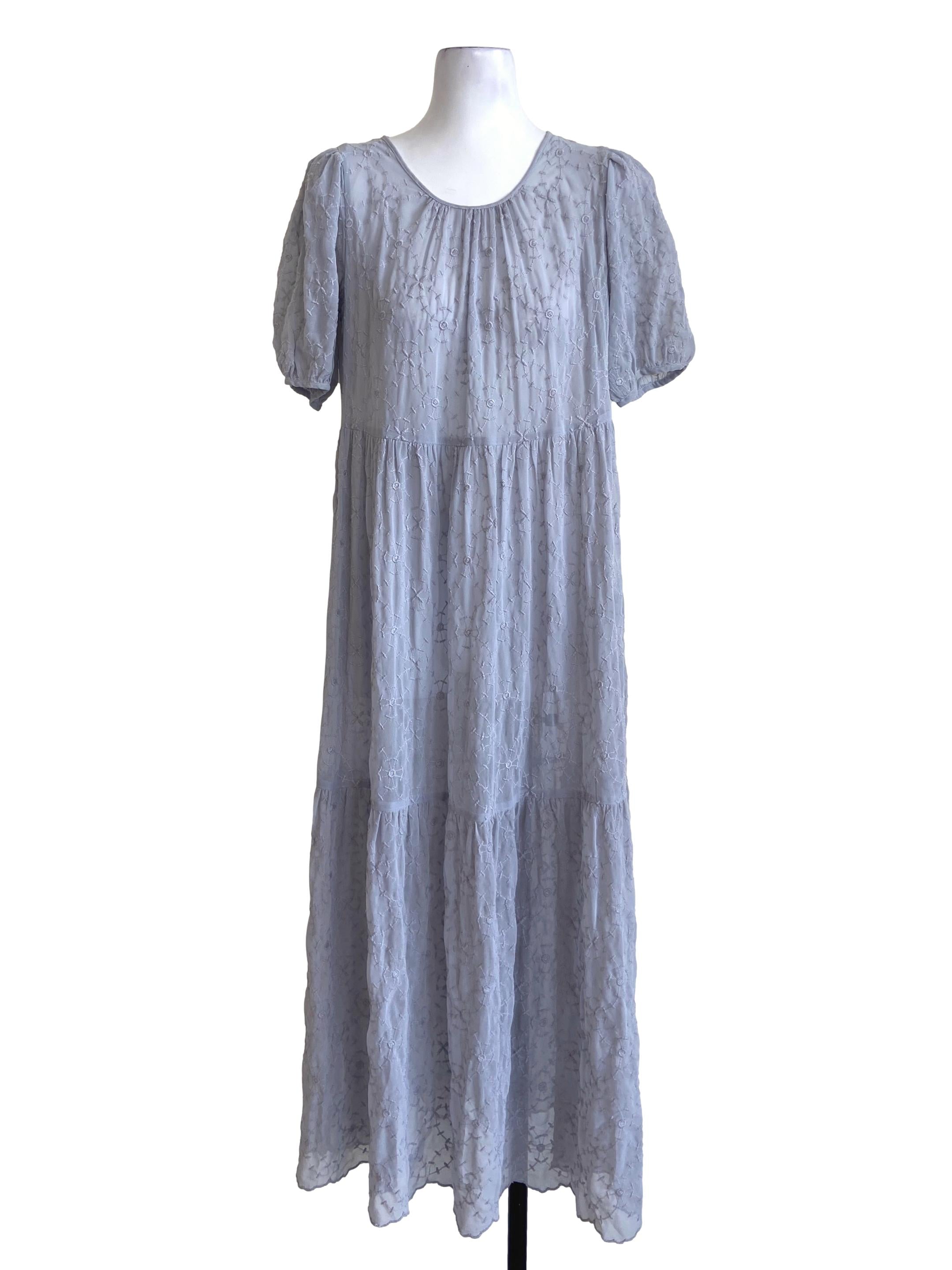 Flint Grey & Floral Layered Dress
