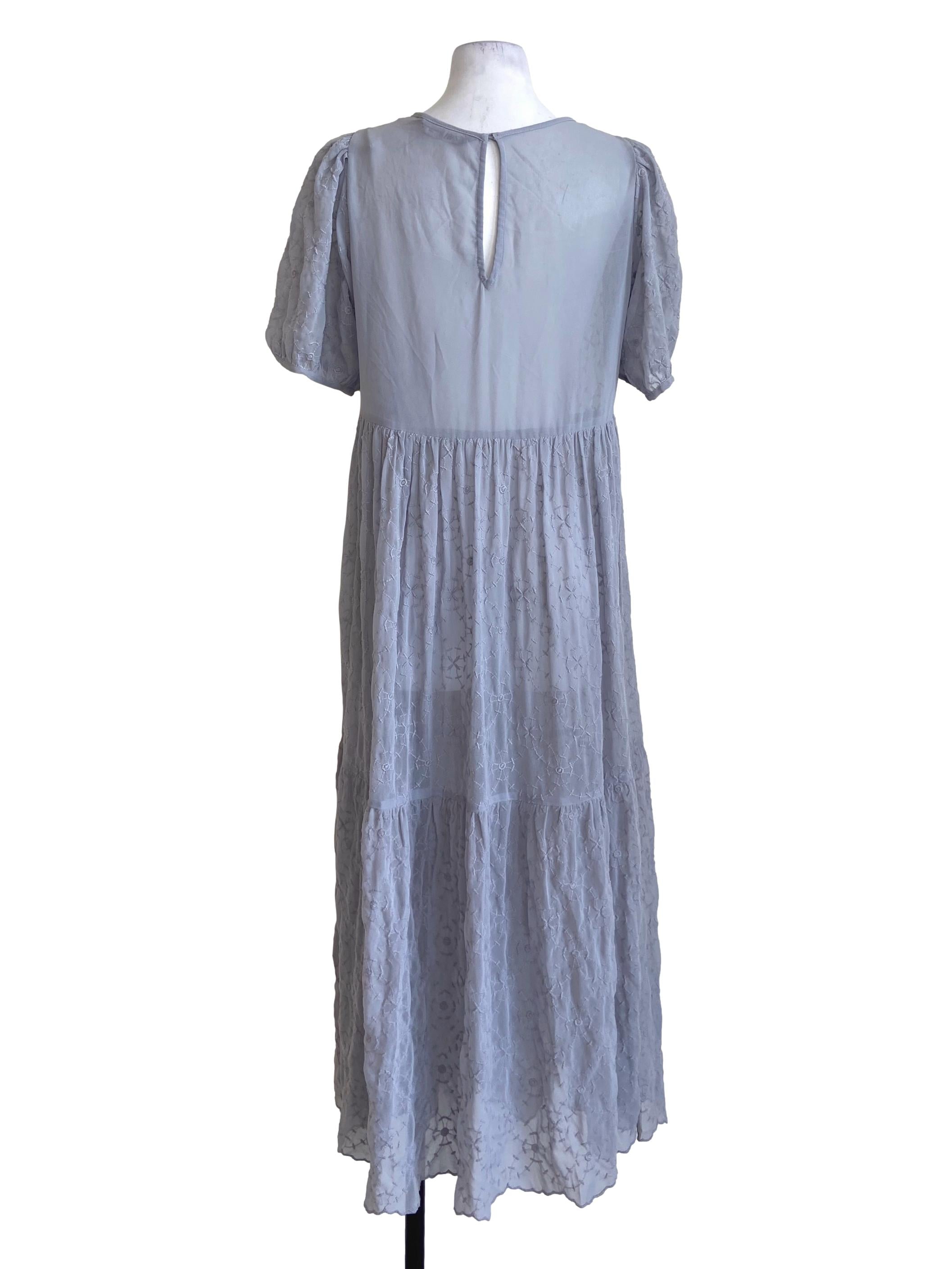 Flint Grey & Floral Layered Dress