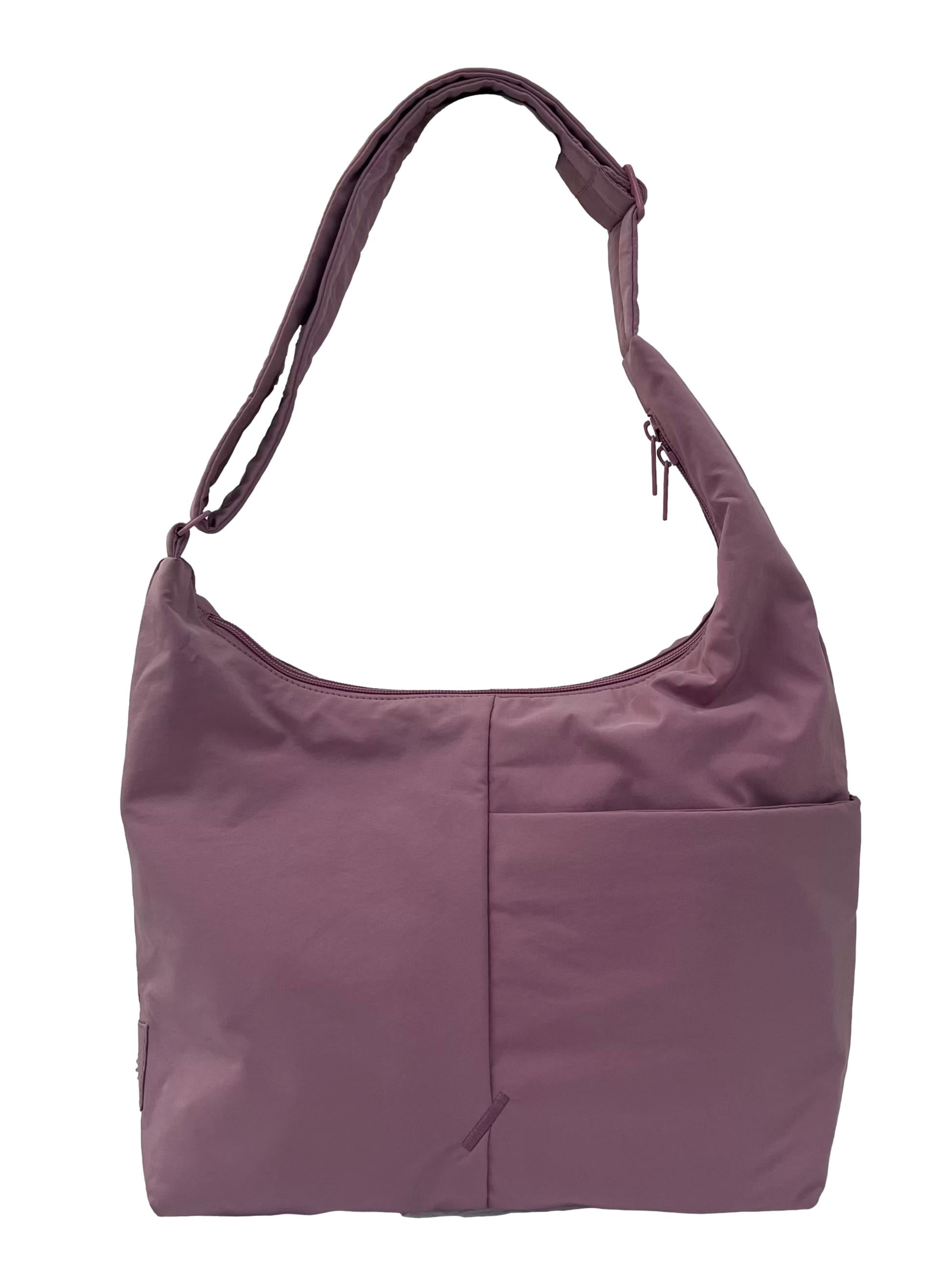 Purple Crossbody Bag With Adjustable Straps