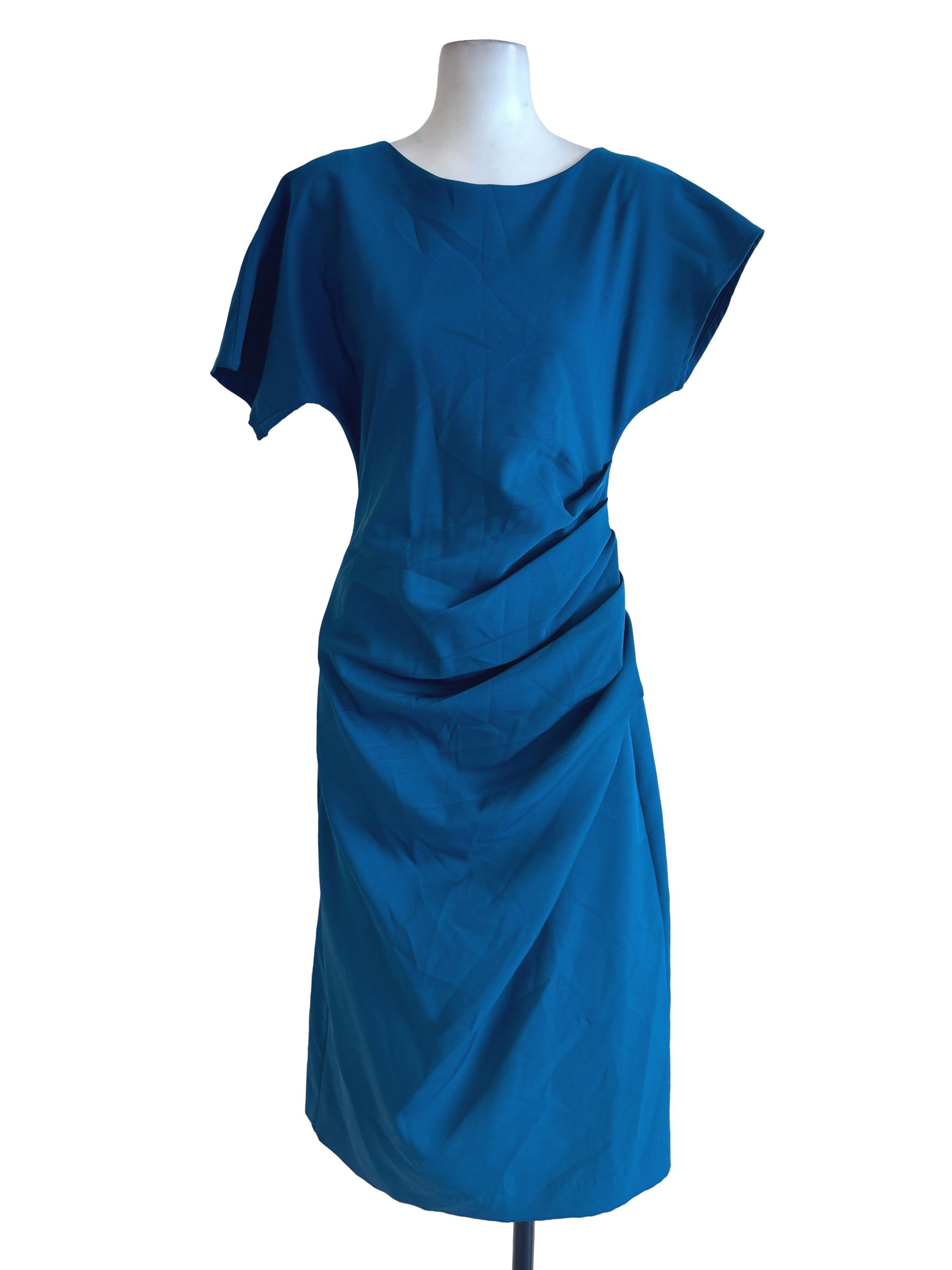 Aegean Blue Ruffled Dress