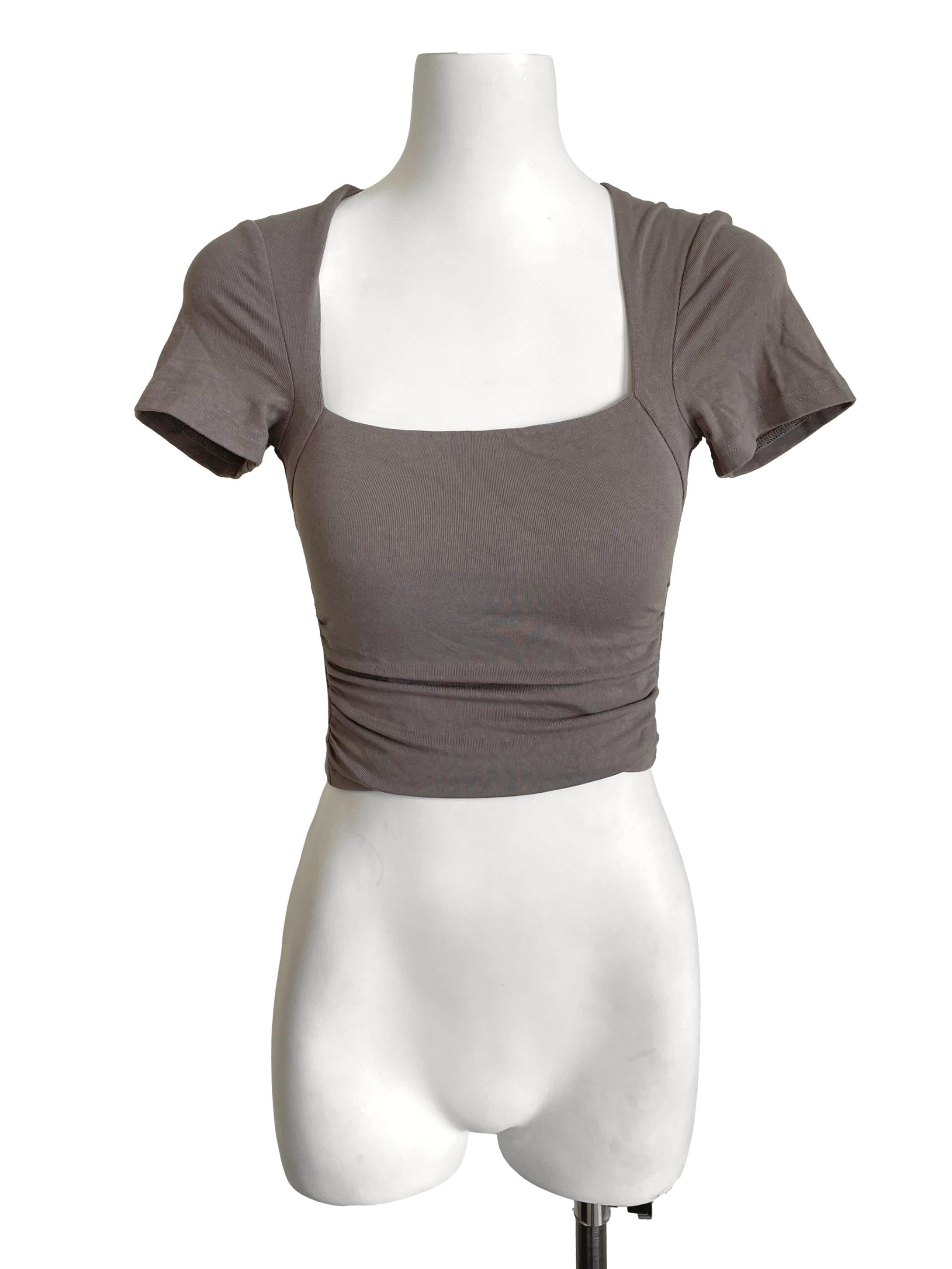 Ash Hazel Draped Square Neck Top