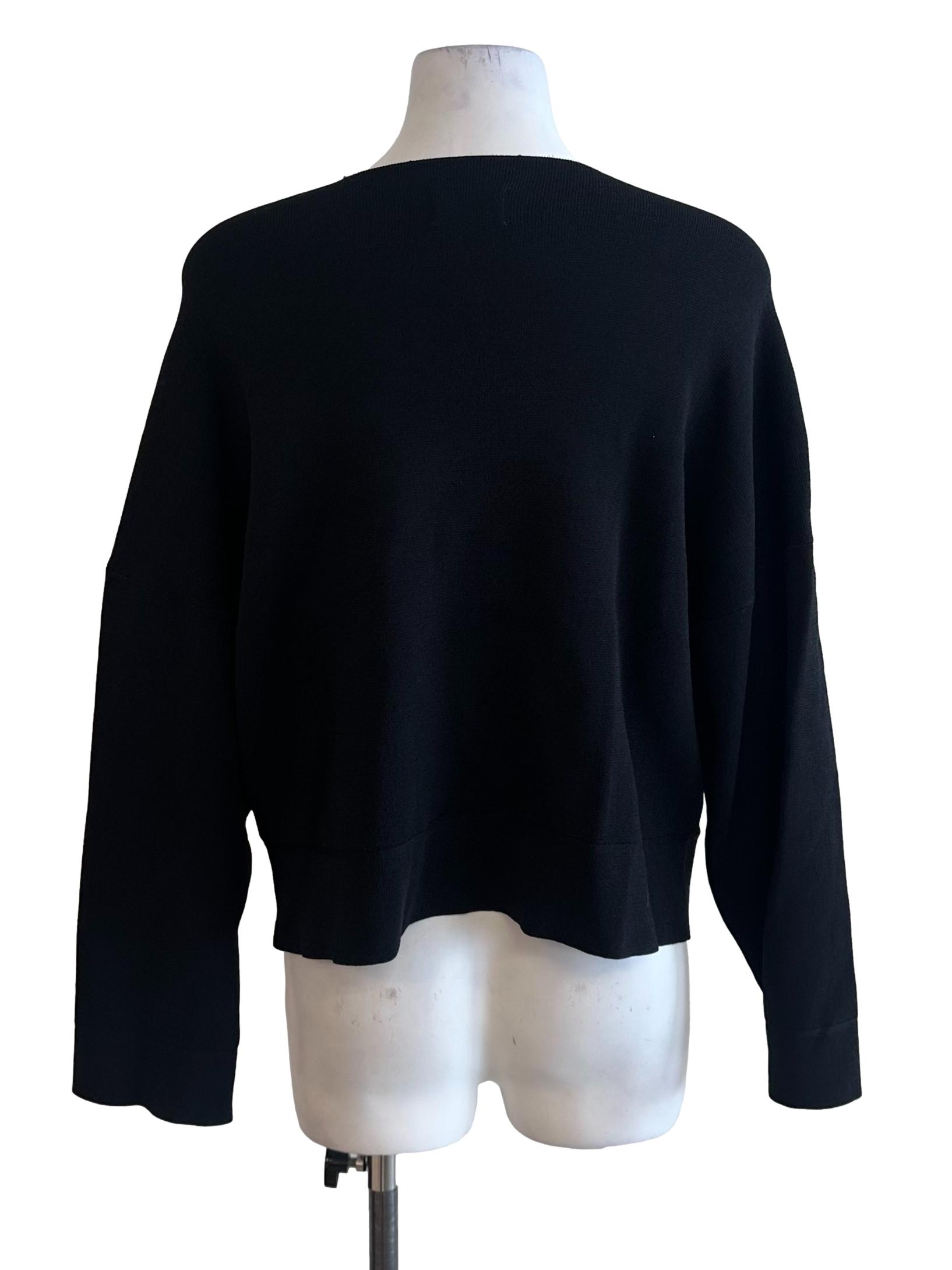 Raven Black V Neck Knit Cardigan OSN