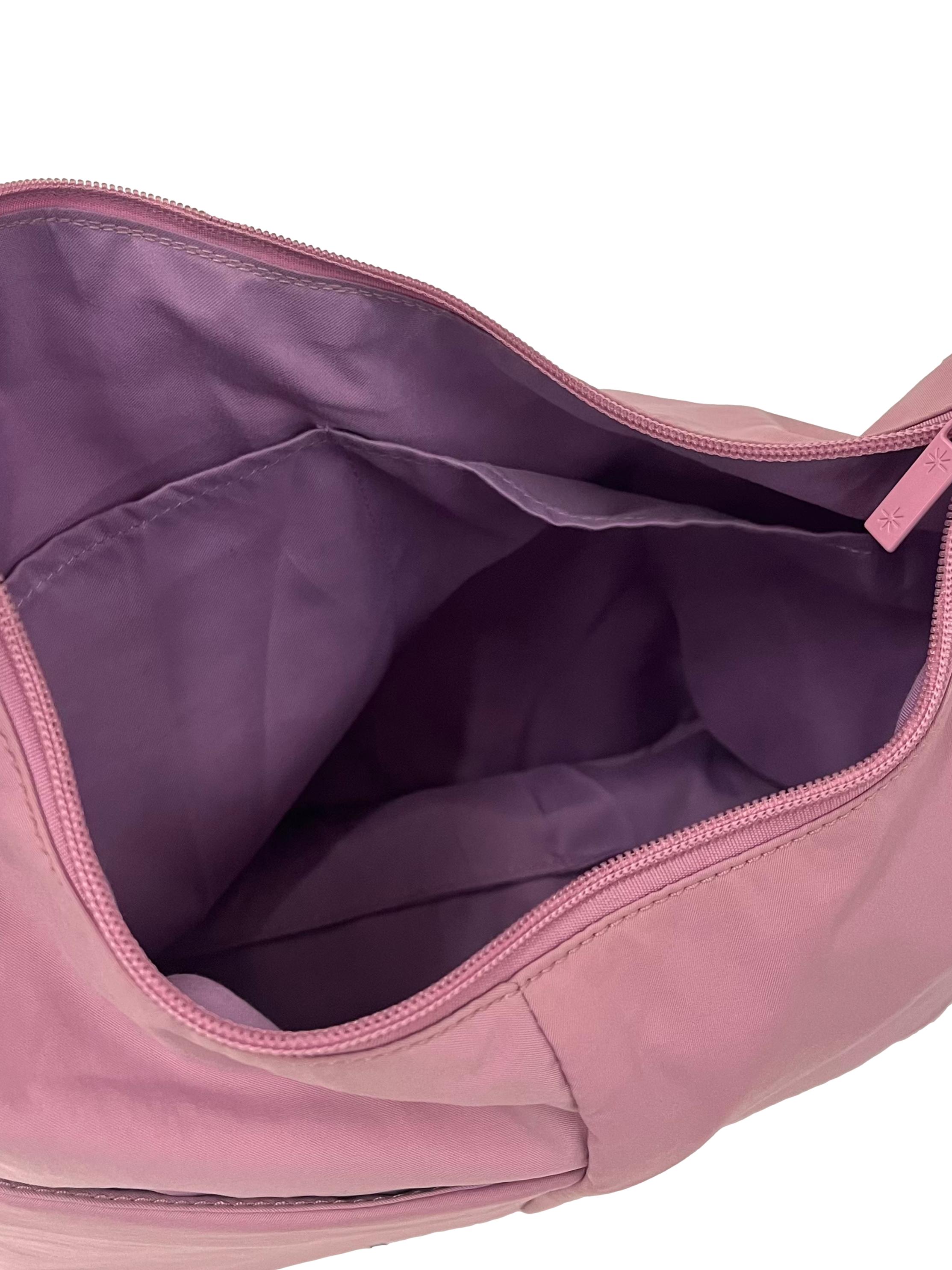 Purple Crossbody Bag With Adjustable Straps