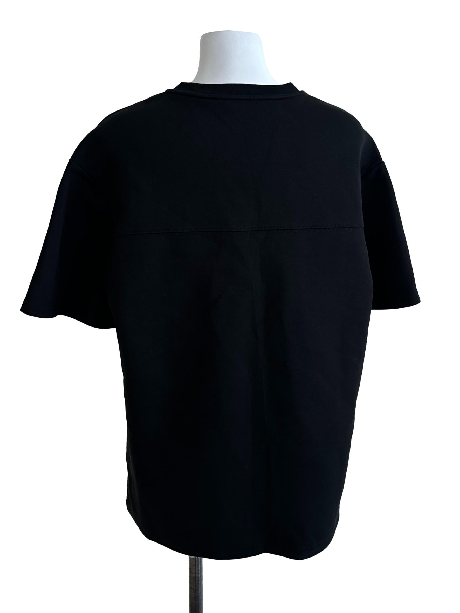 Rich Black Round Neck Tee Top