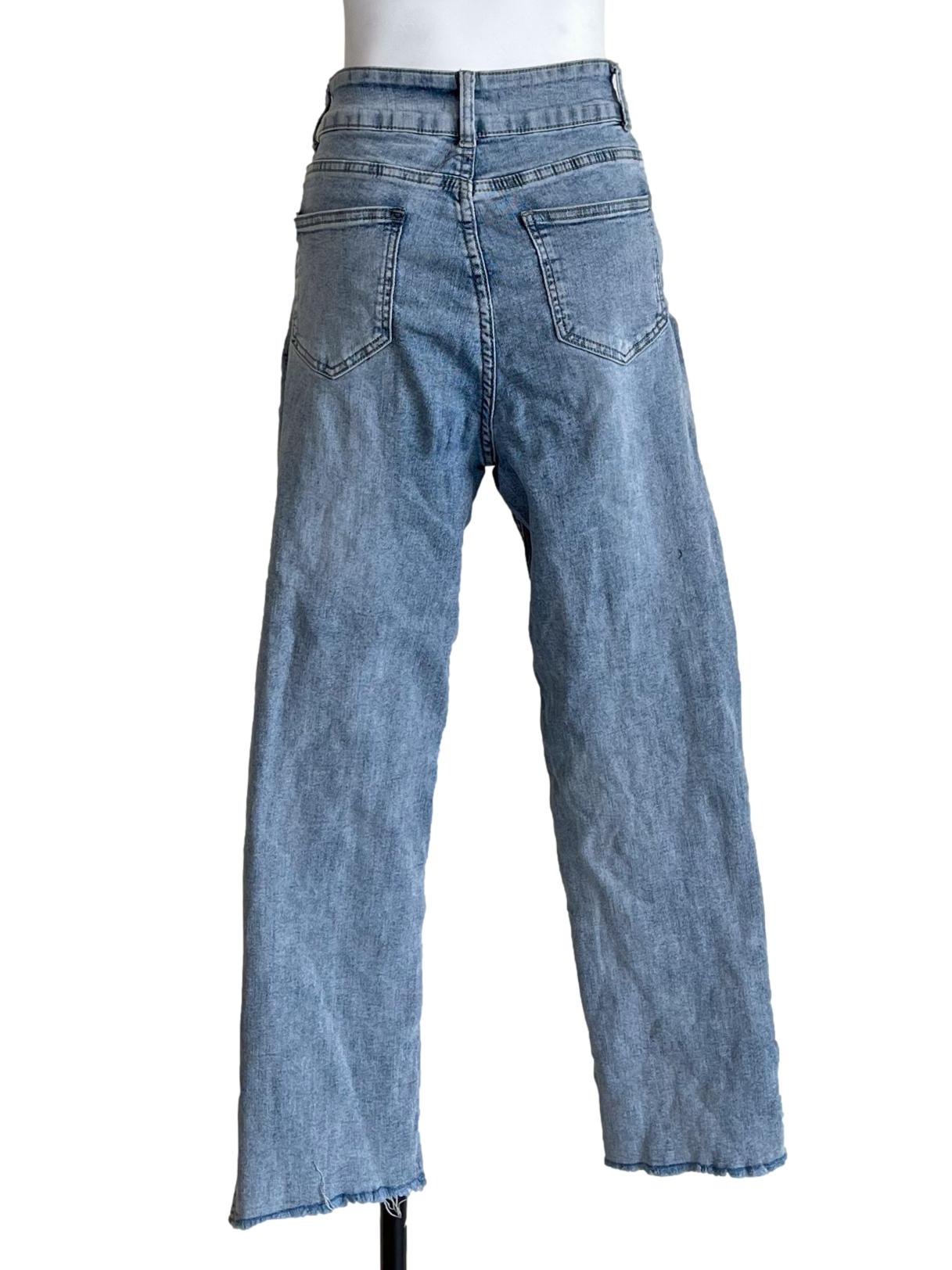 Light Wash Denim Straight-Leg Jeans