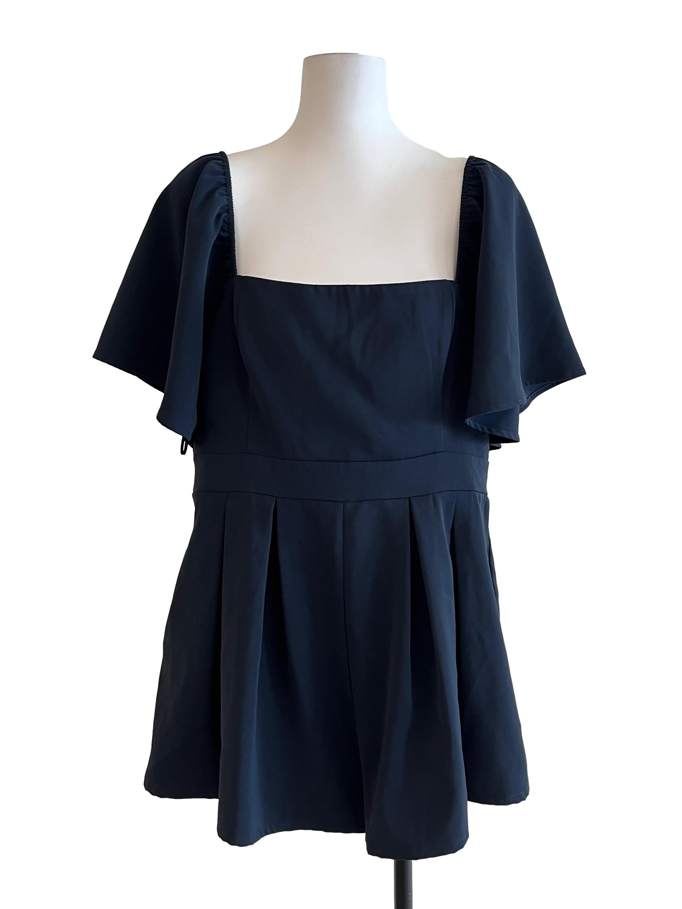 Peacock Blue Square Blouse
