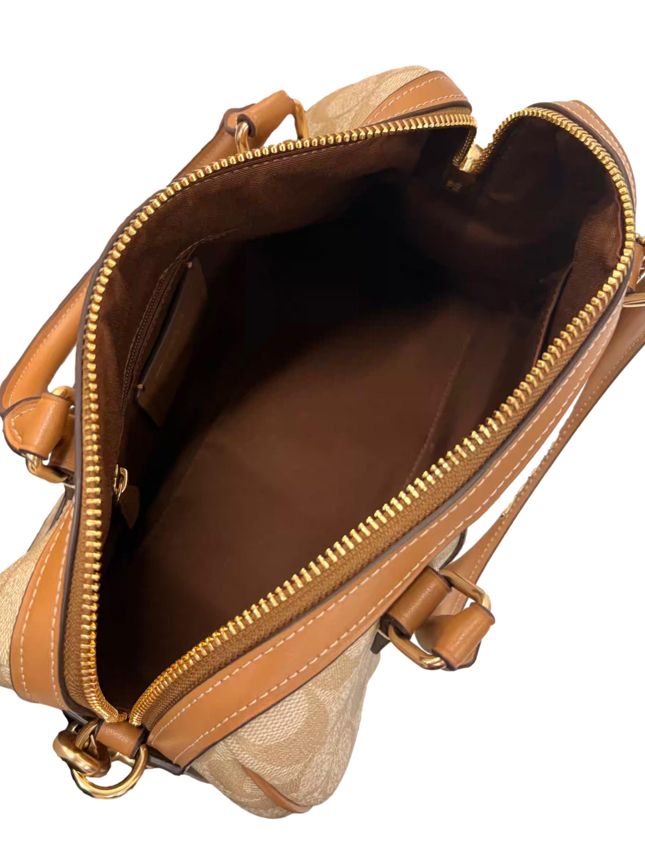 Beige Leather Rowan Satchel CSN