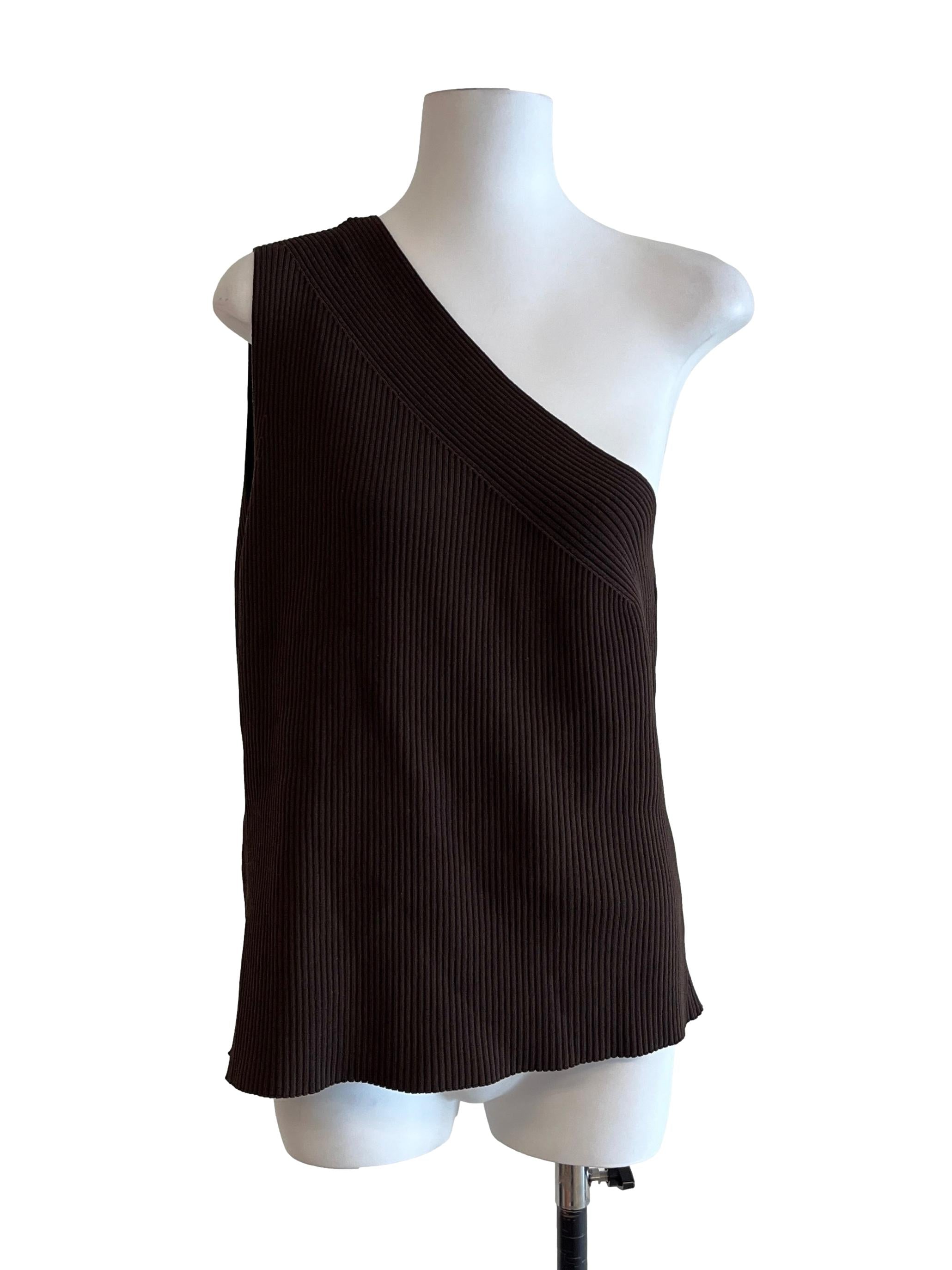 Chocolate Brown Knit Toga Top