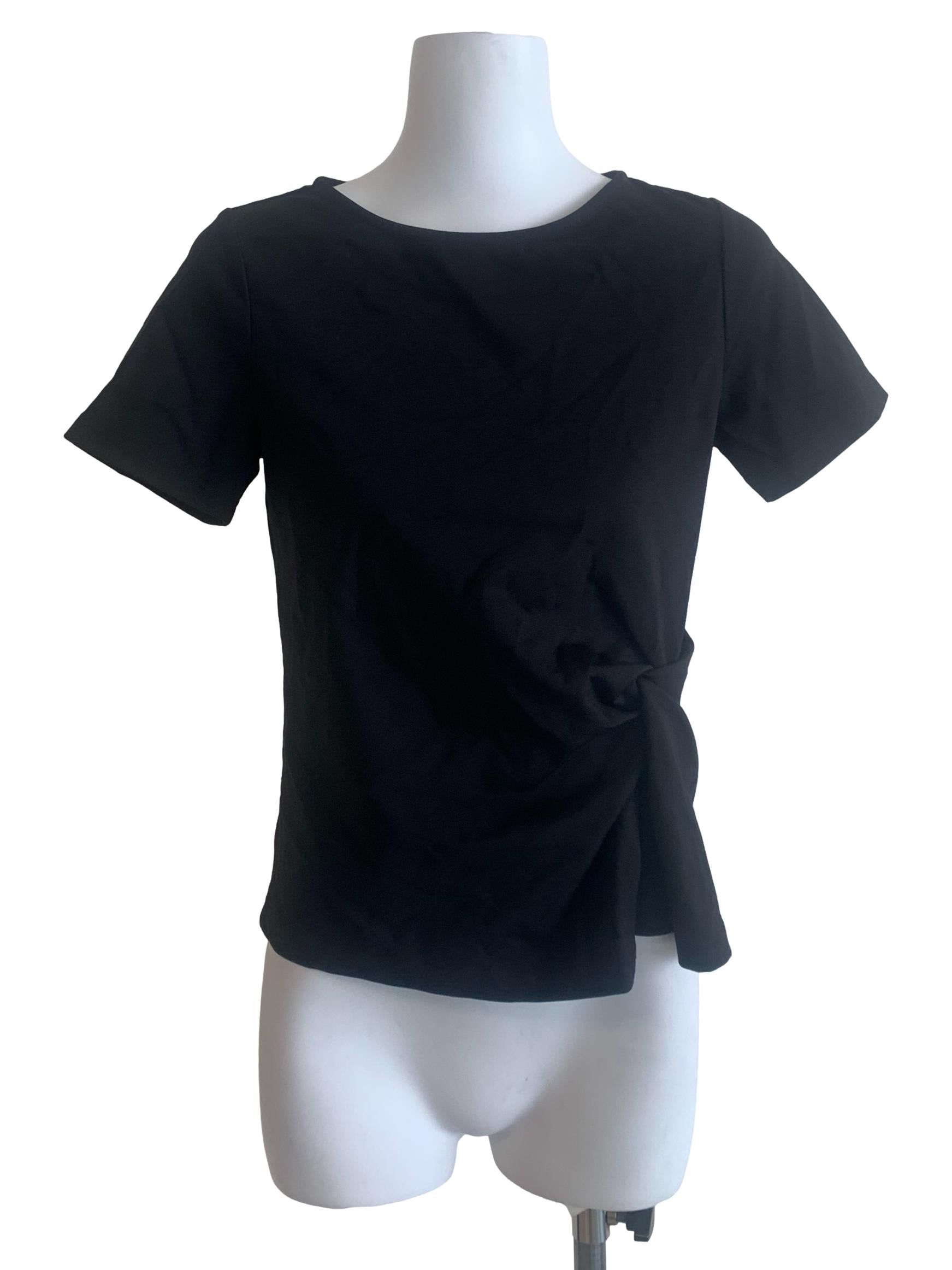 Black Round Neck Top