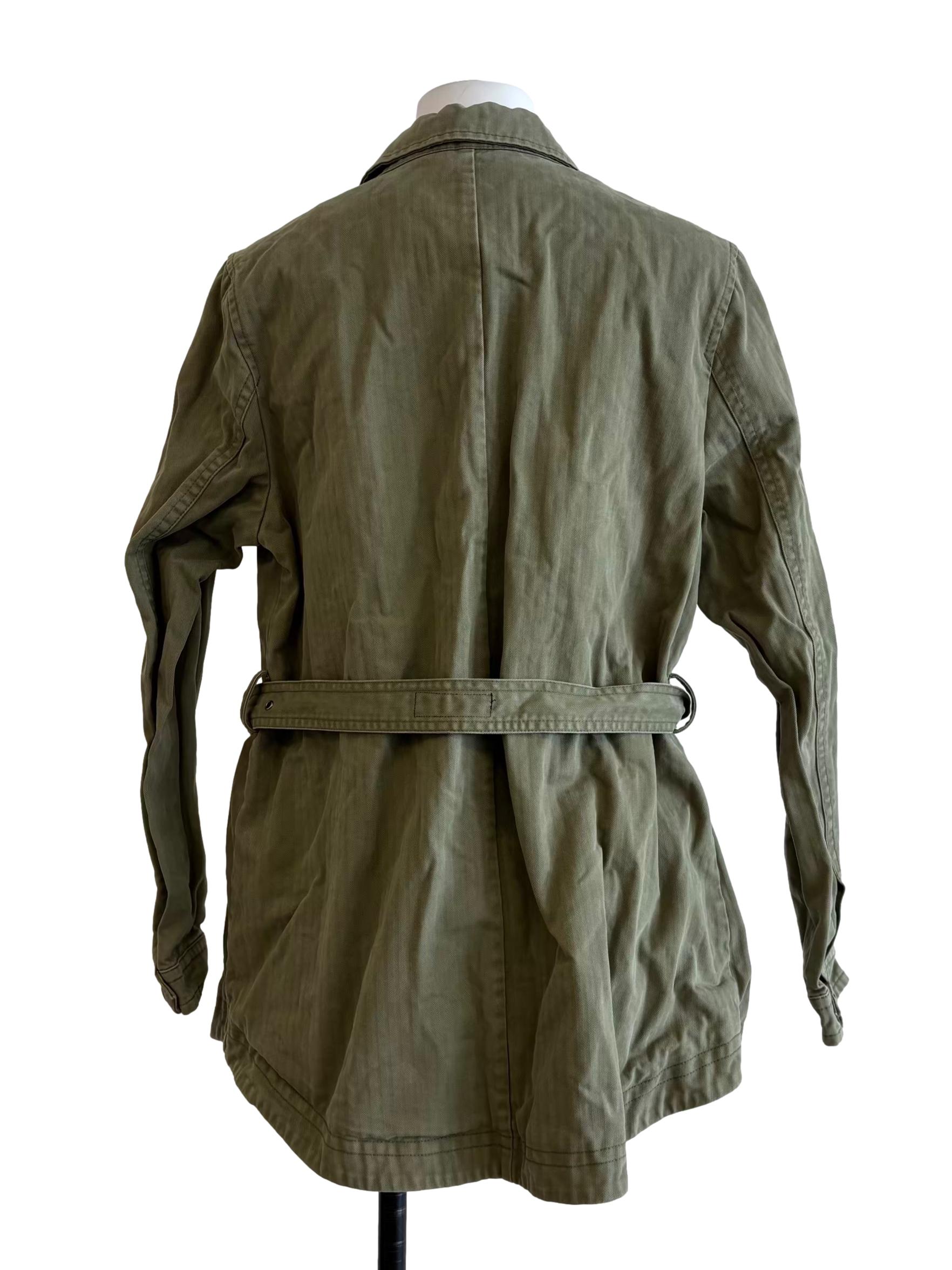 Olive Green Belted Jacket