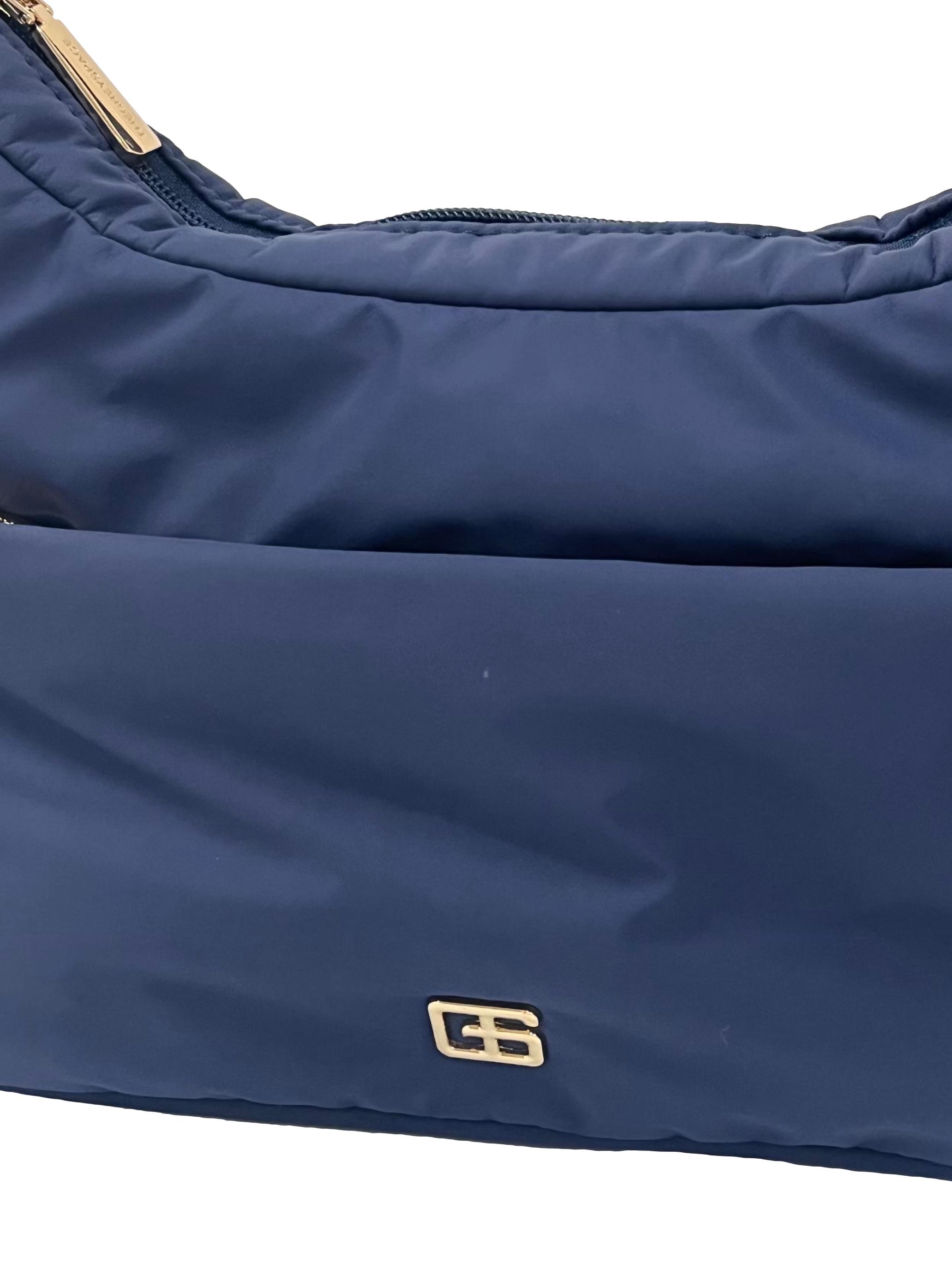 Blue Crossbody Bag With Adjustable Straps