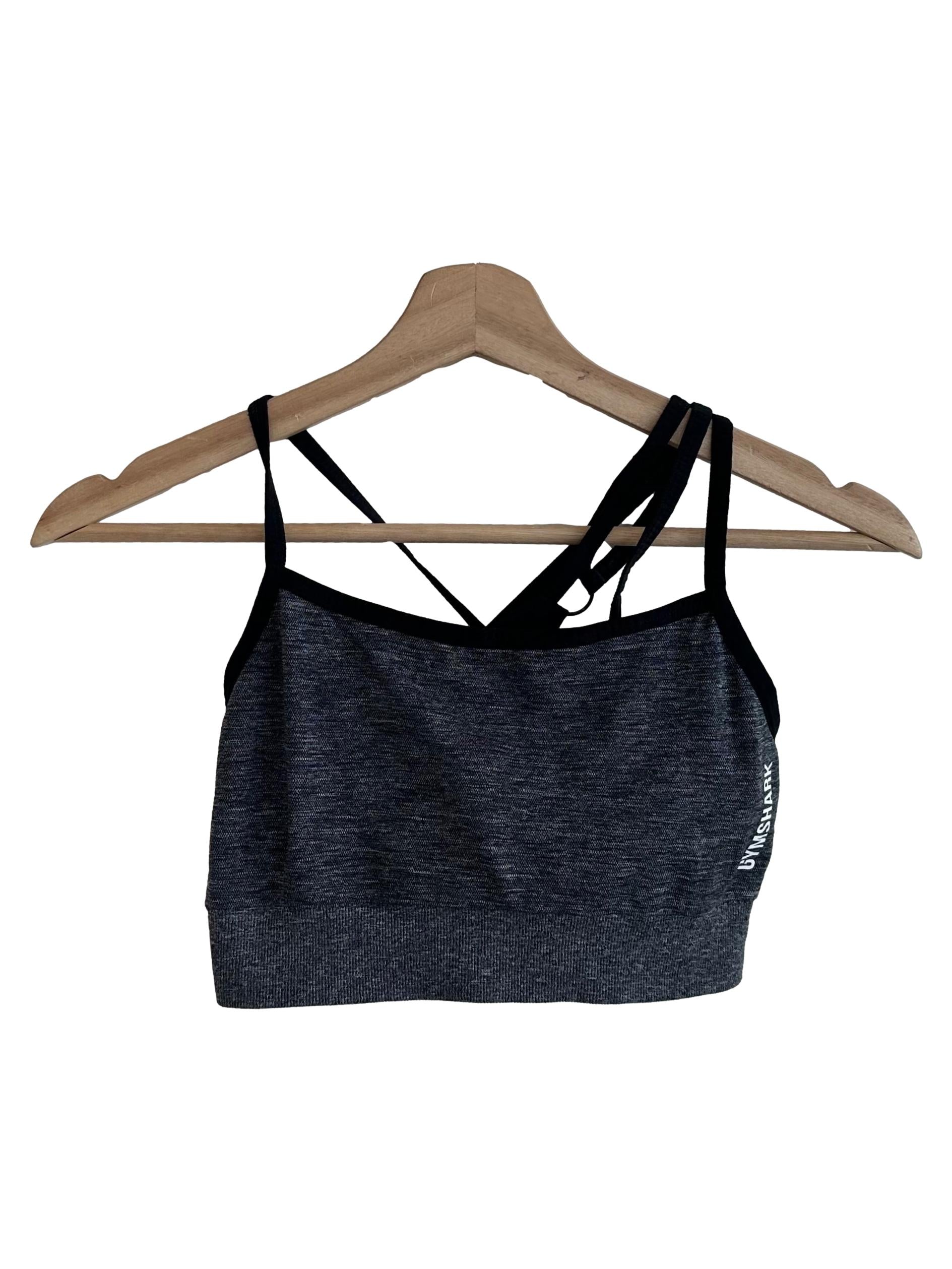 Dark Grey Graphic Sports Bra