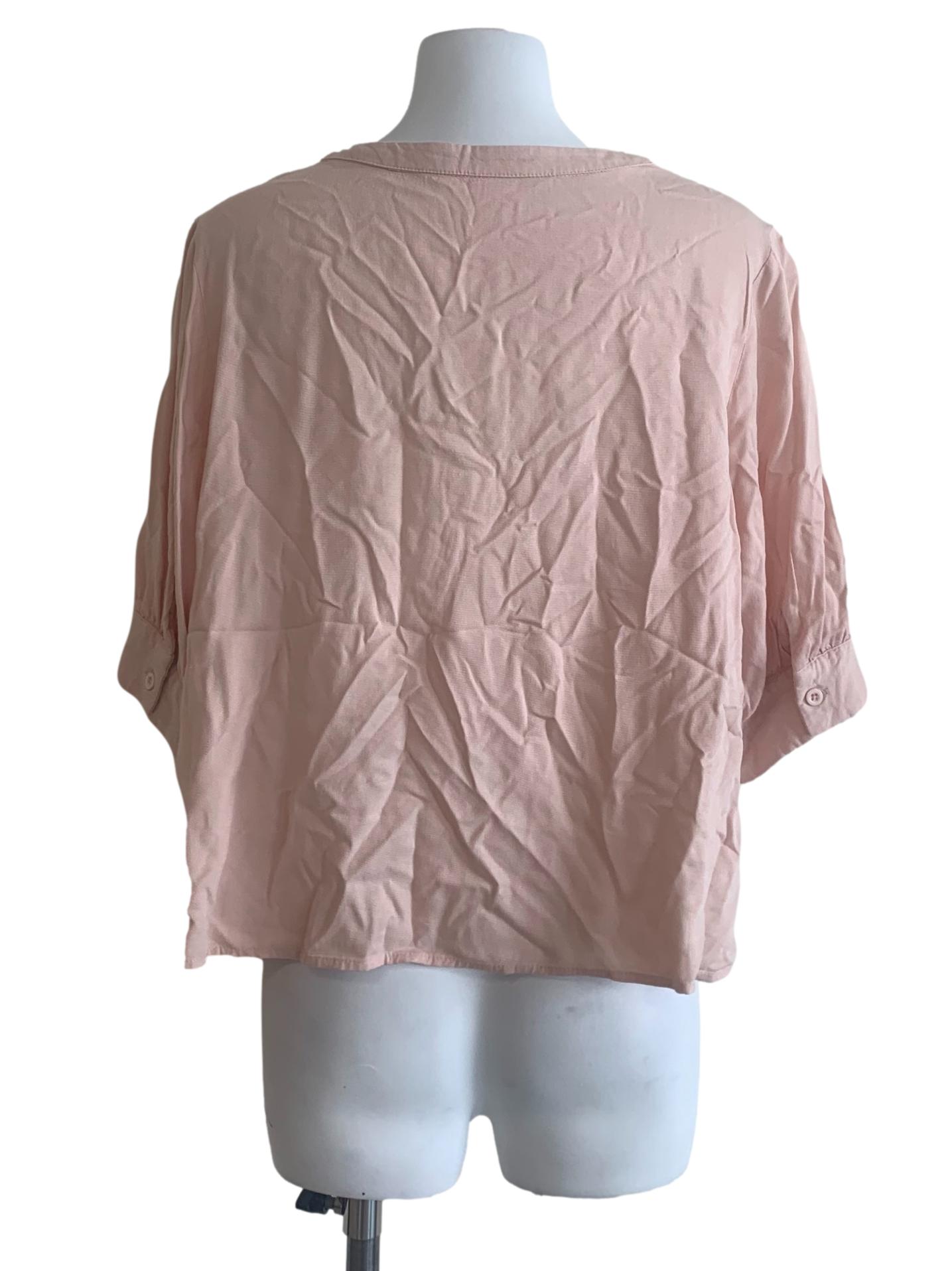 Salmon Pink Bishop Sleeve Top