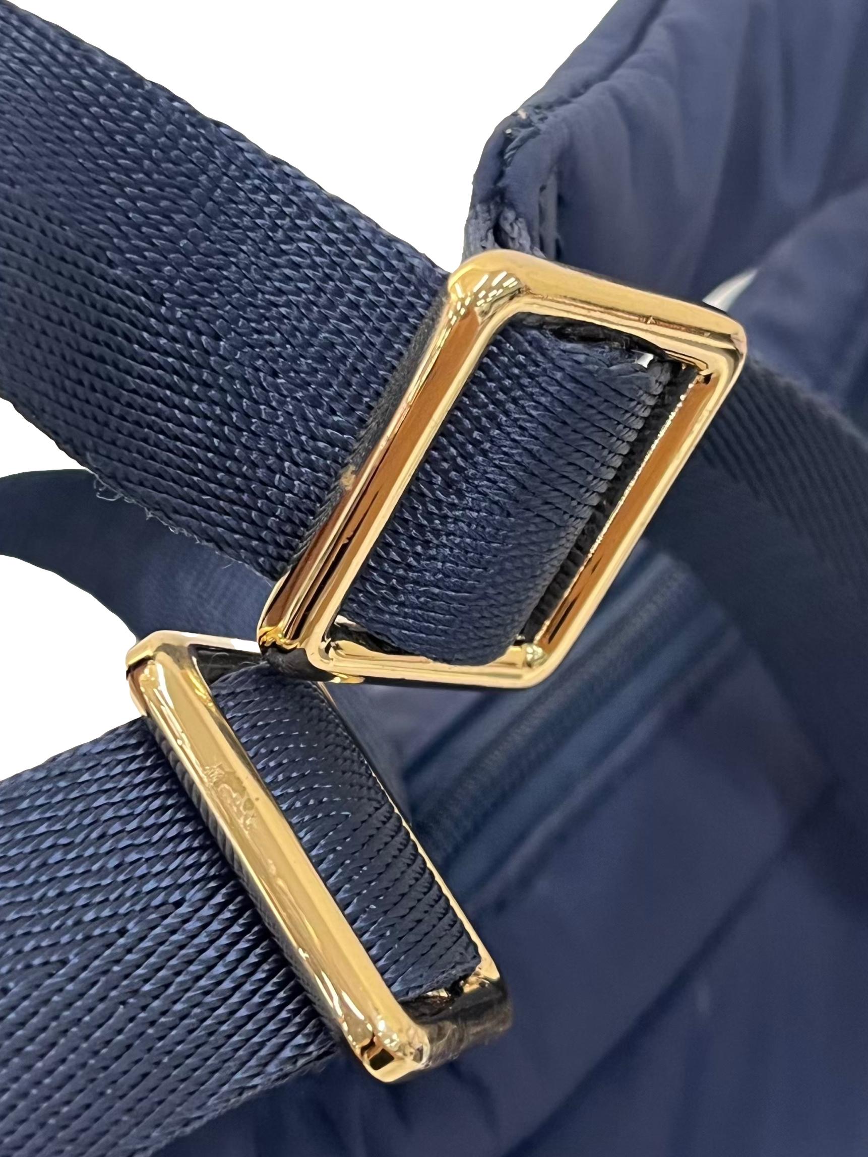 Blue Crossbody Bag With Adjustable Straps