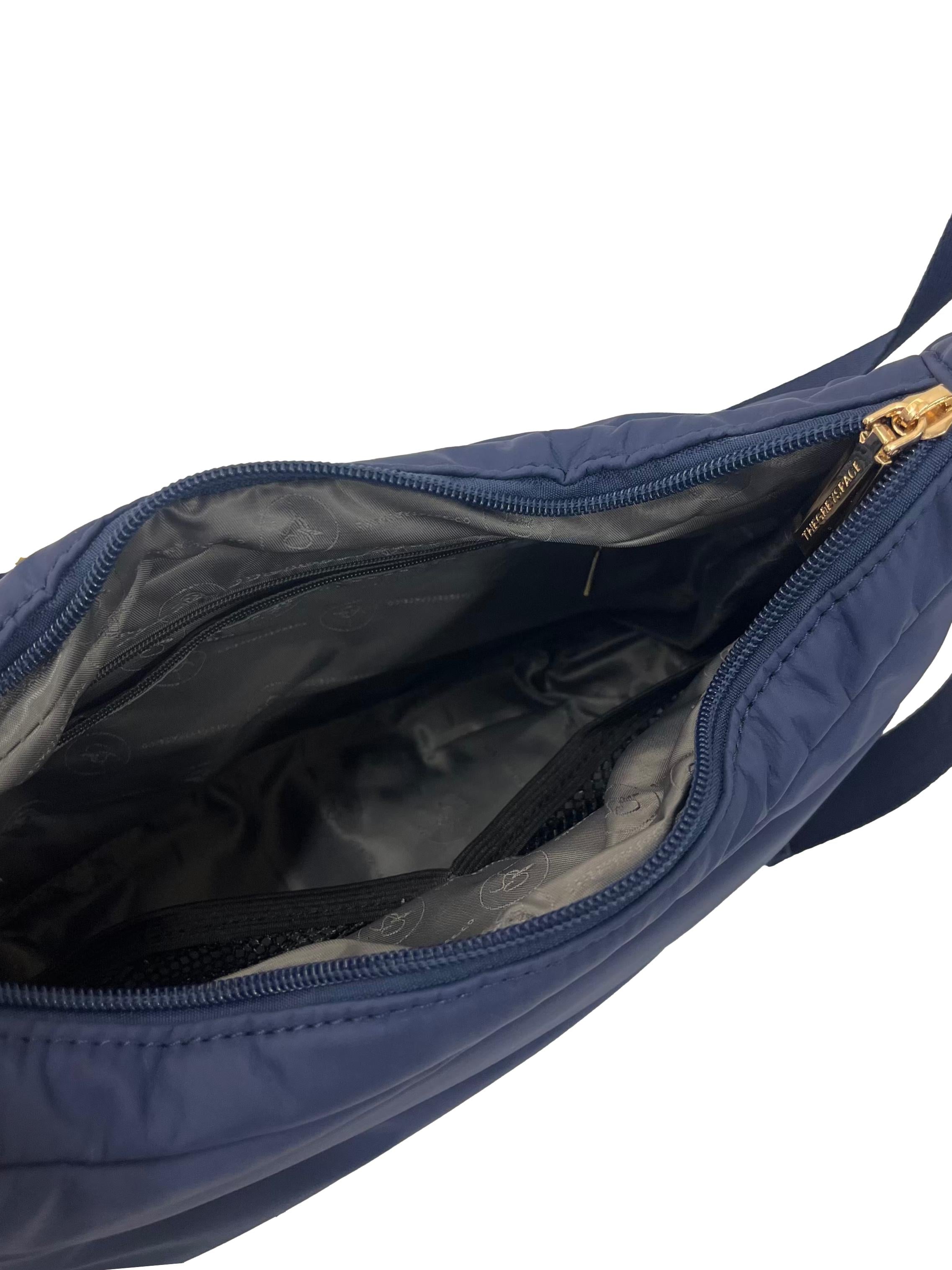 Blue Crossbody Bag With Adjustable Straps