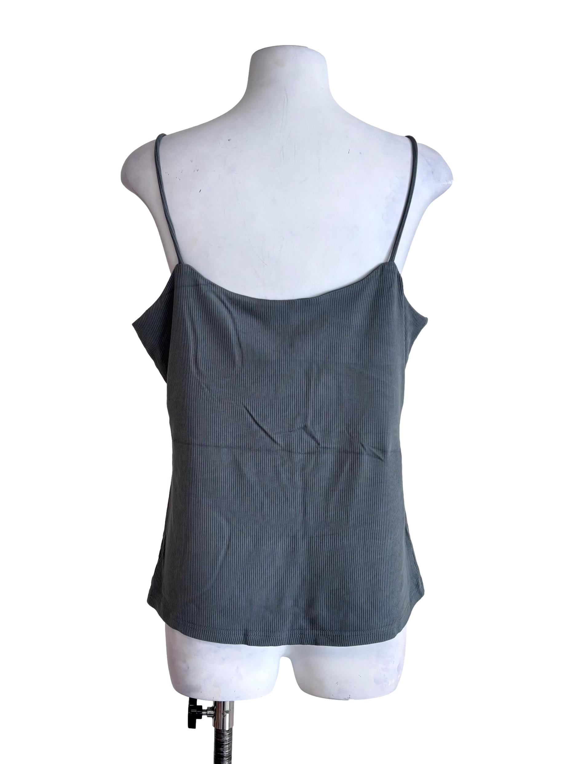Green Madrid Ribbed Padded Top