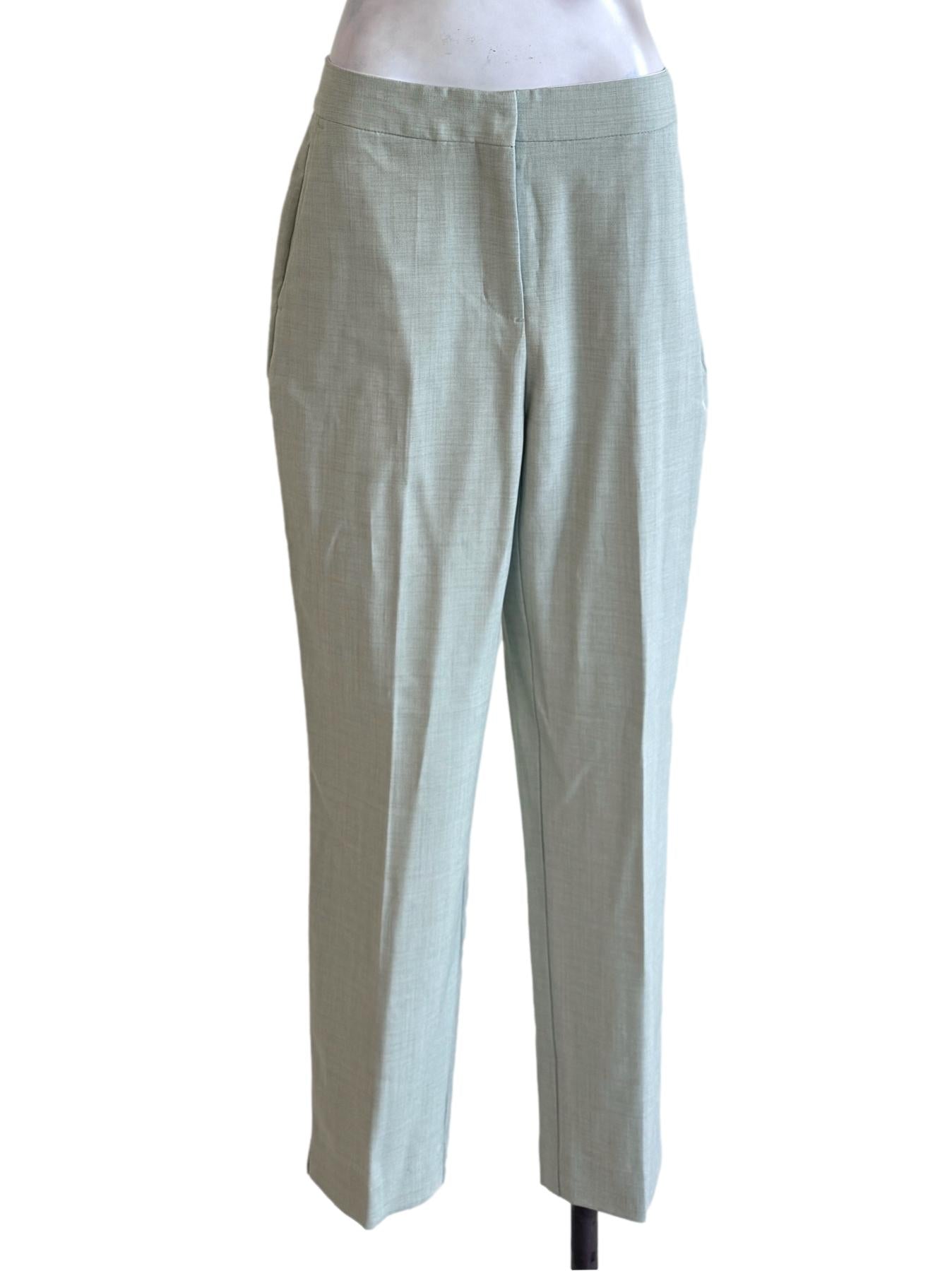 Green Patterned Formal Pants