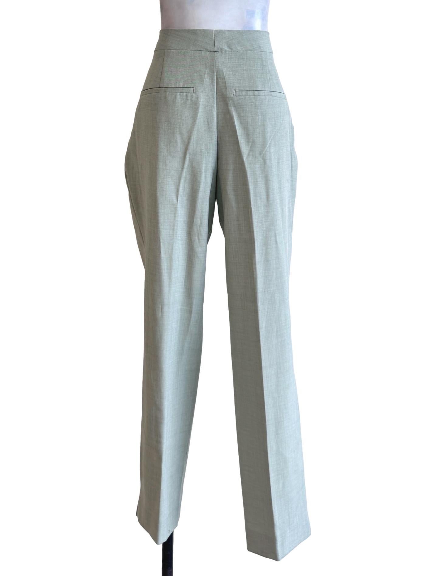 Green Patterned Formal Pants