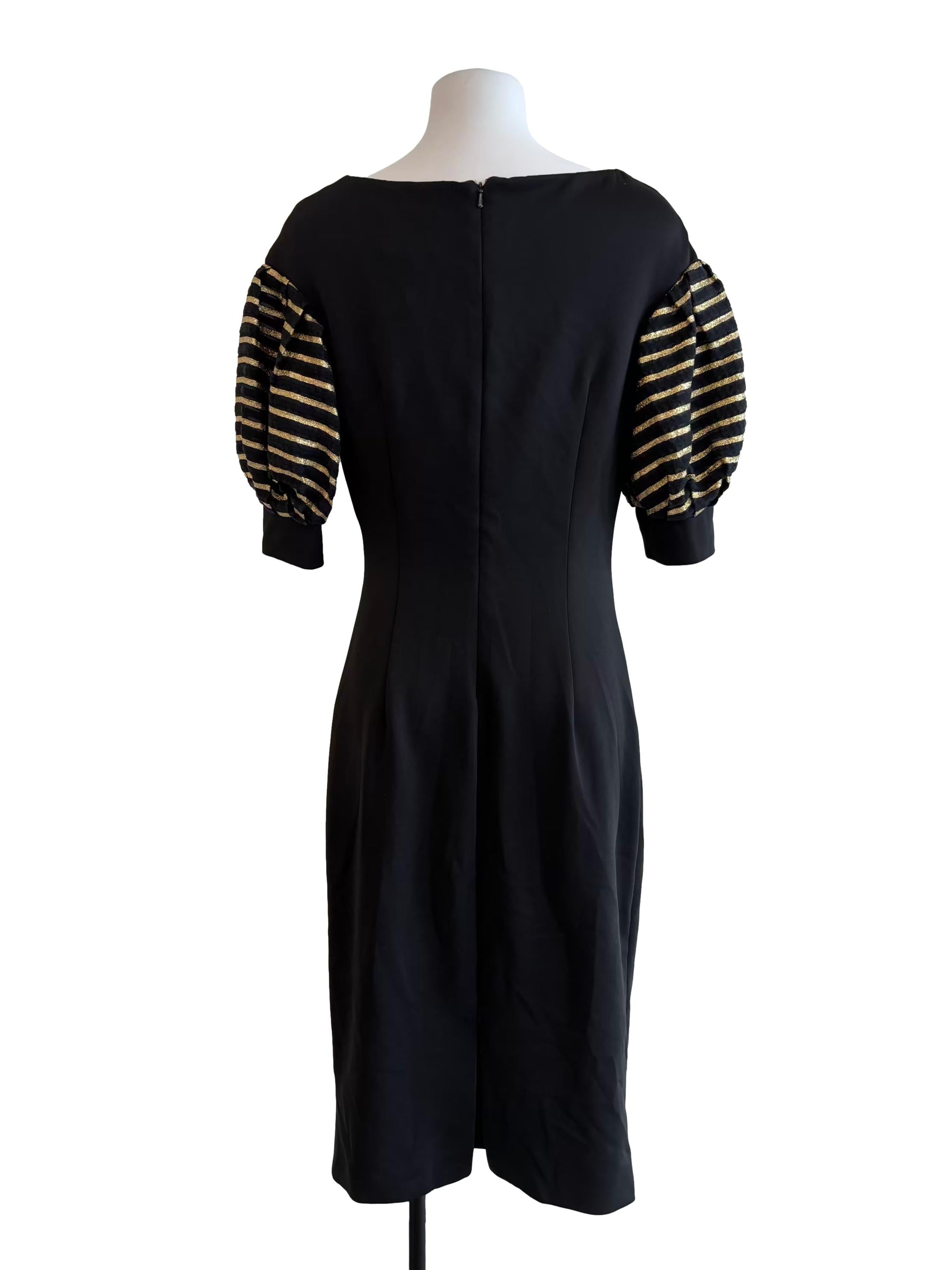 Slate Black Puff Sleeve Bodycon Dress