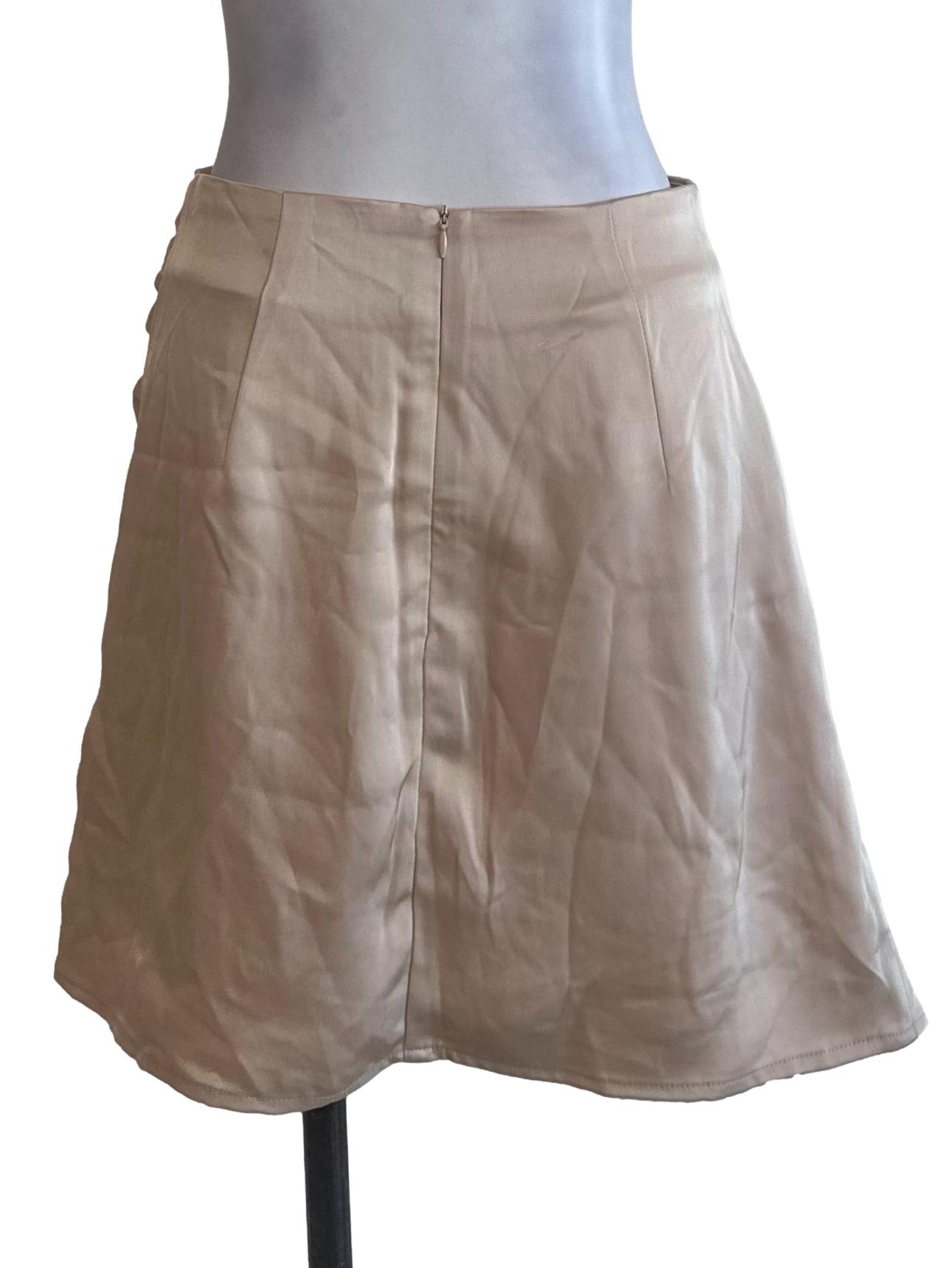 Gold Beige Satin Skorts