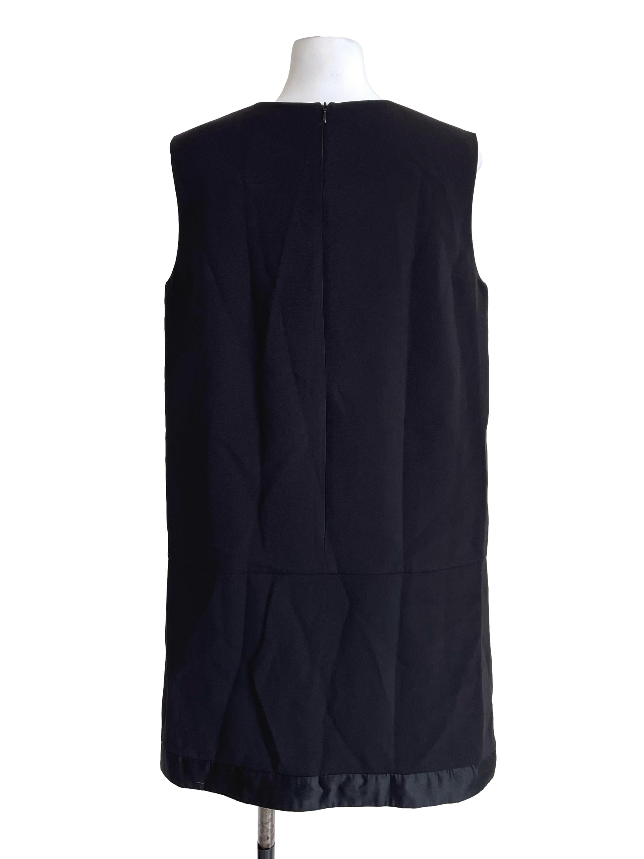 Black Slit A-Line Dress